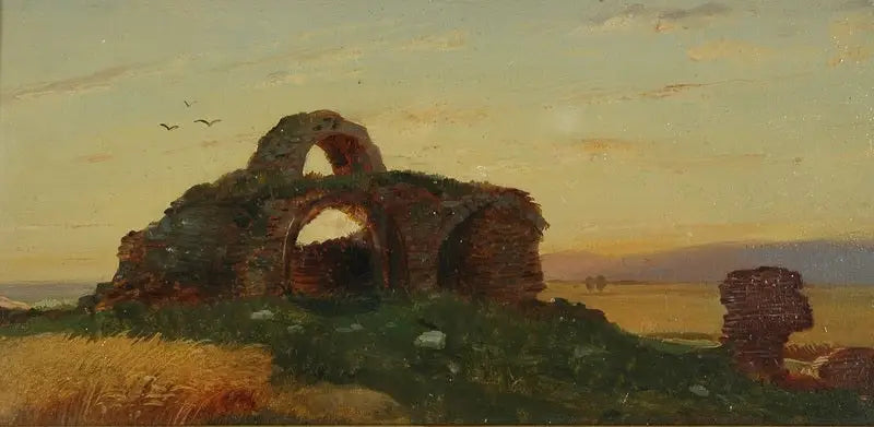 Les ruines de Bulgar. Maison Blanche - Ivan Chichkine image 1 copie peinte à la main à l’huile