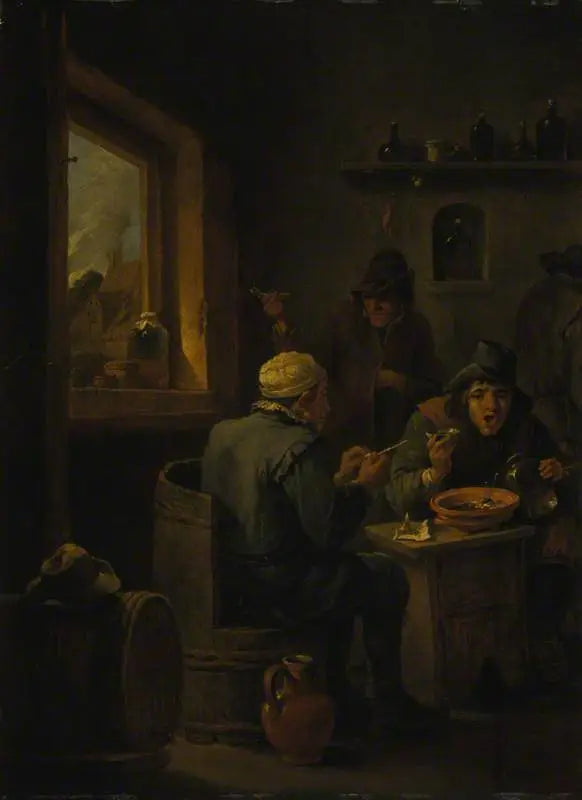 Les rustres boivent - David Teniers le Jeune image 1 reproduction de peinture à l’huile