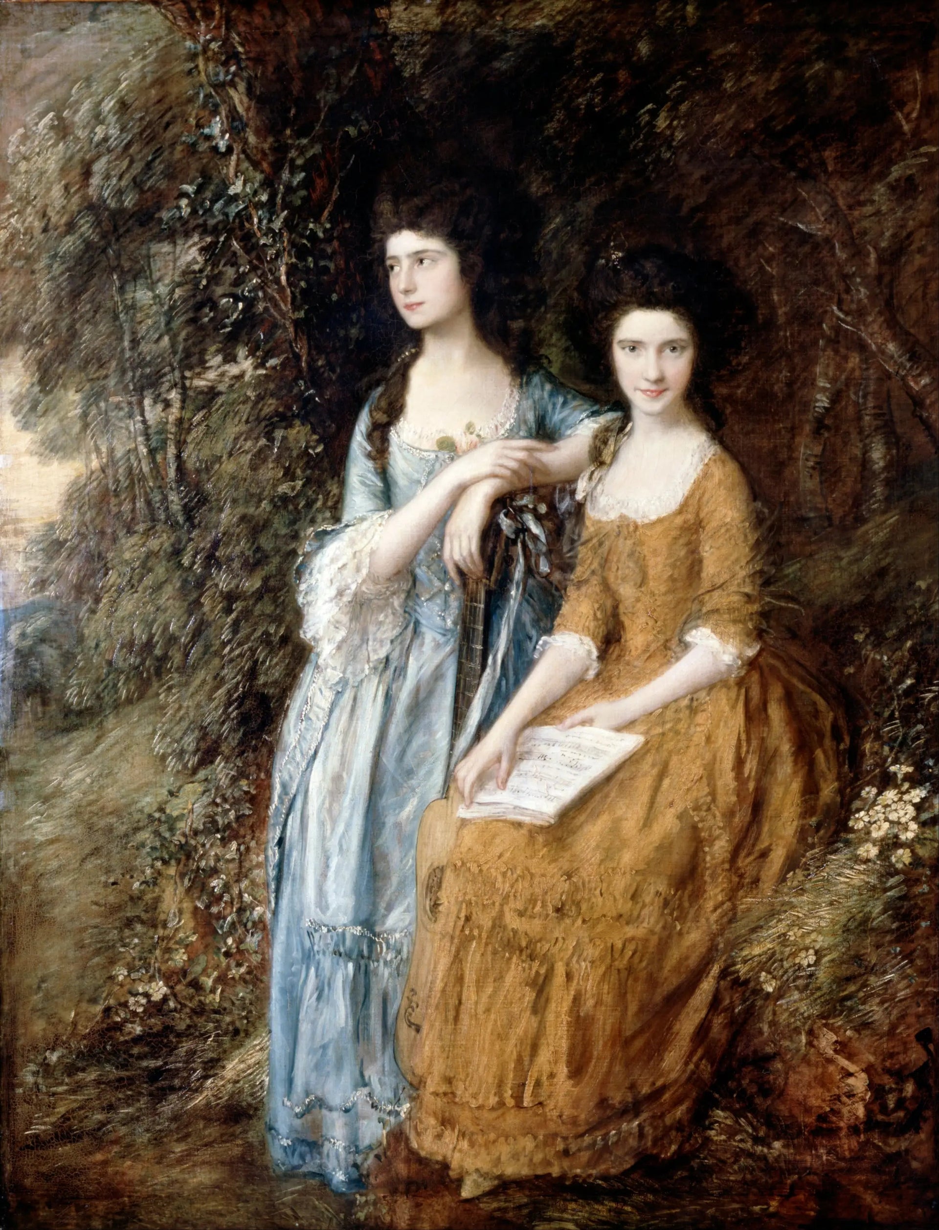 Les Sœurs Linley - Thomas Gainsborough image 1 tableau peint à l’huile sur toile