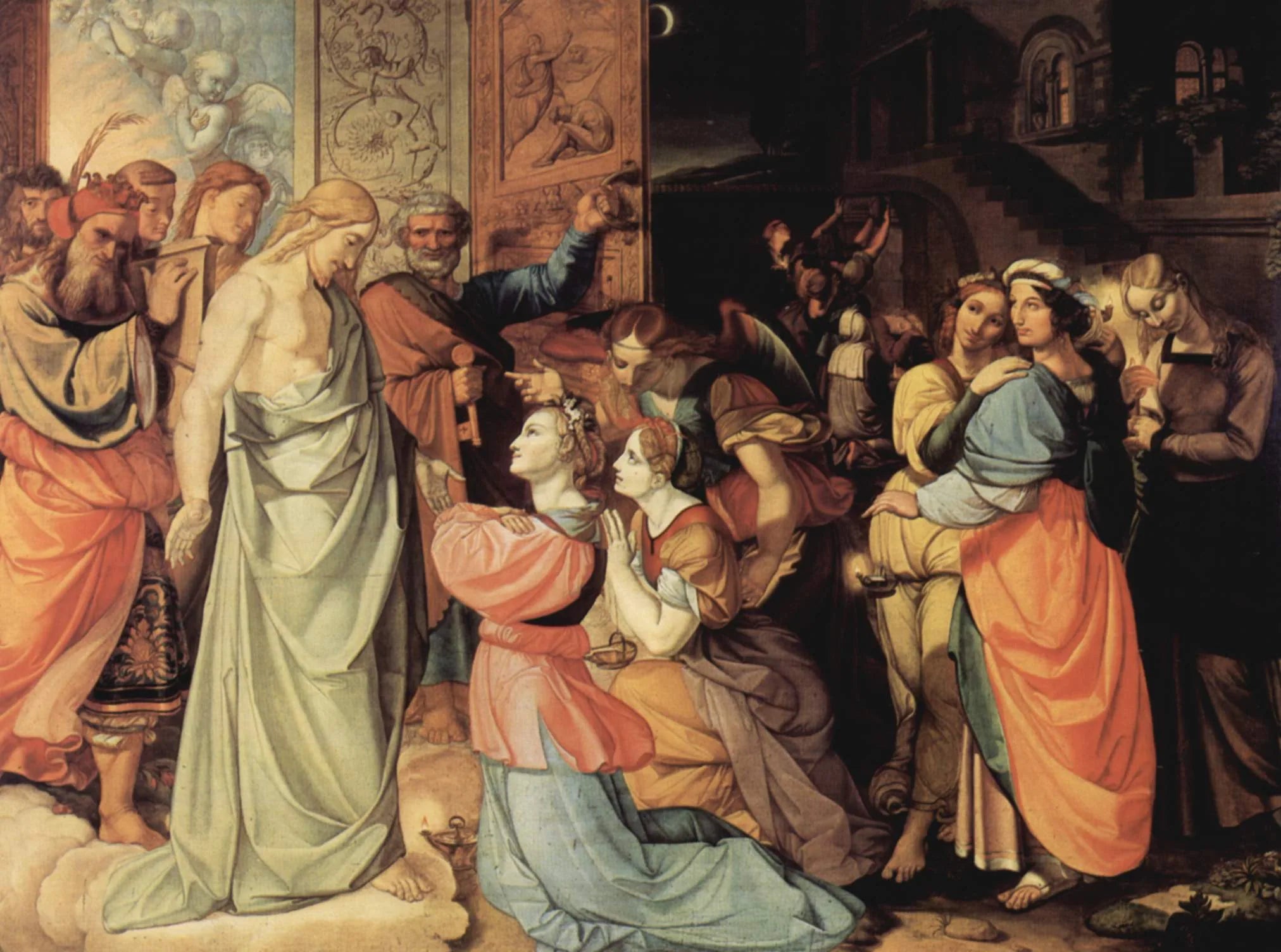 Les Sages et les Vierges folles - Peter von Cornelius image 1 reproduction de peinture à l’huile