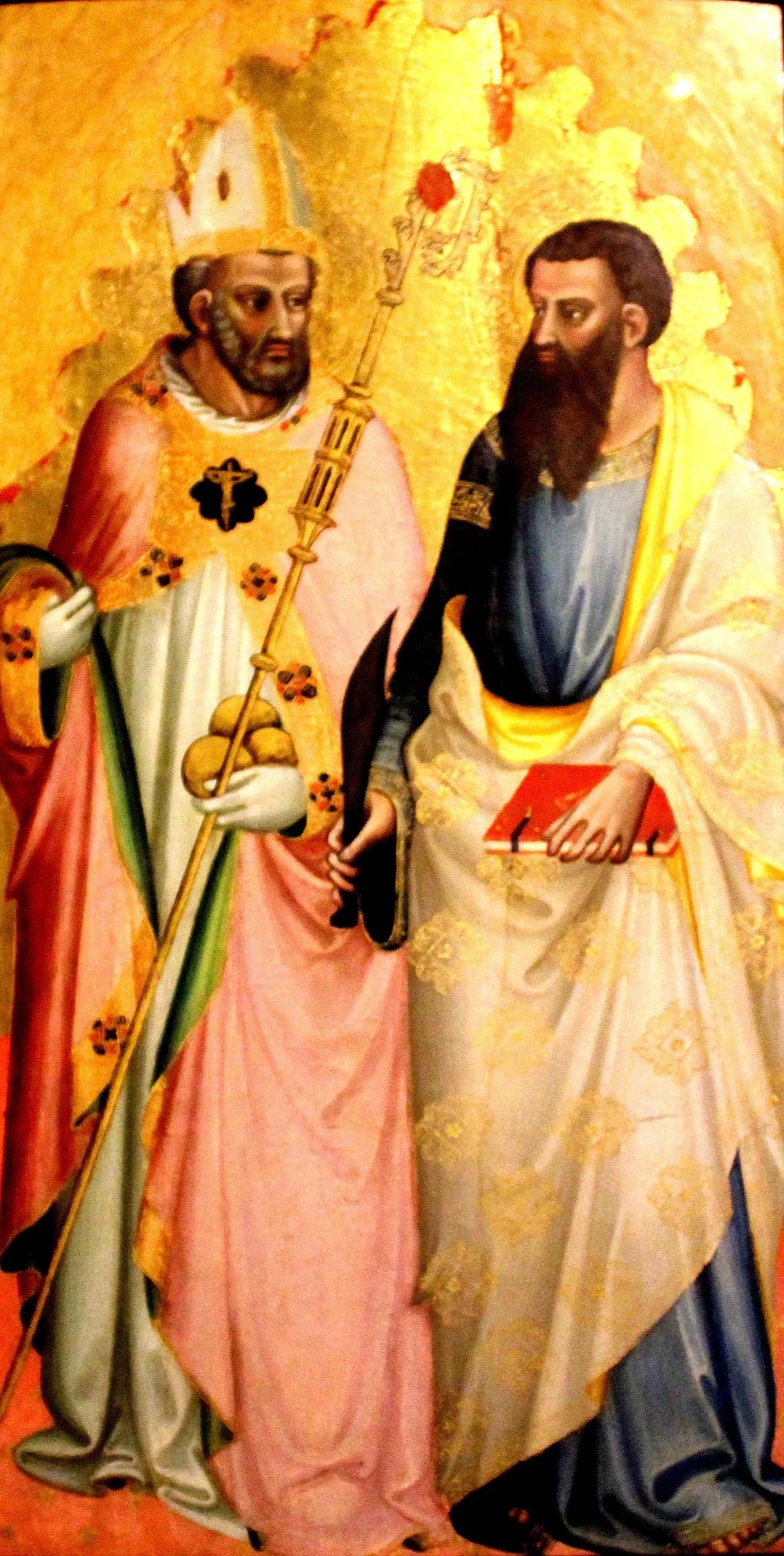 Les saints Nicolas et Barthélémy - Bicci di Lorenzo image 1 reproduction réalisée par Alpha Reproduction