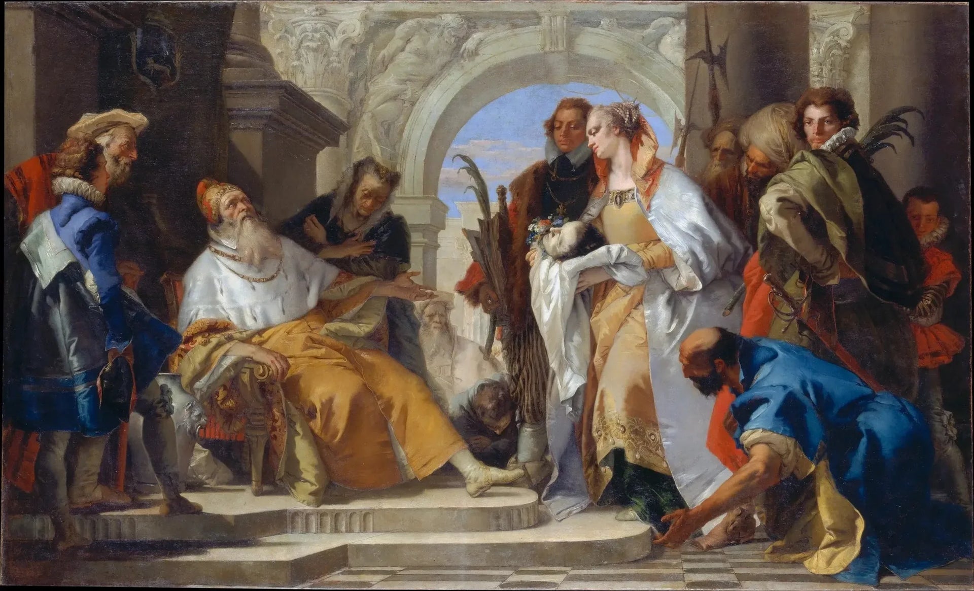 Les saints patrons de la famille Crotta - Giovanni Battista Tiepolo image 1 reproduction artisanale de tableau