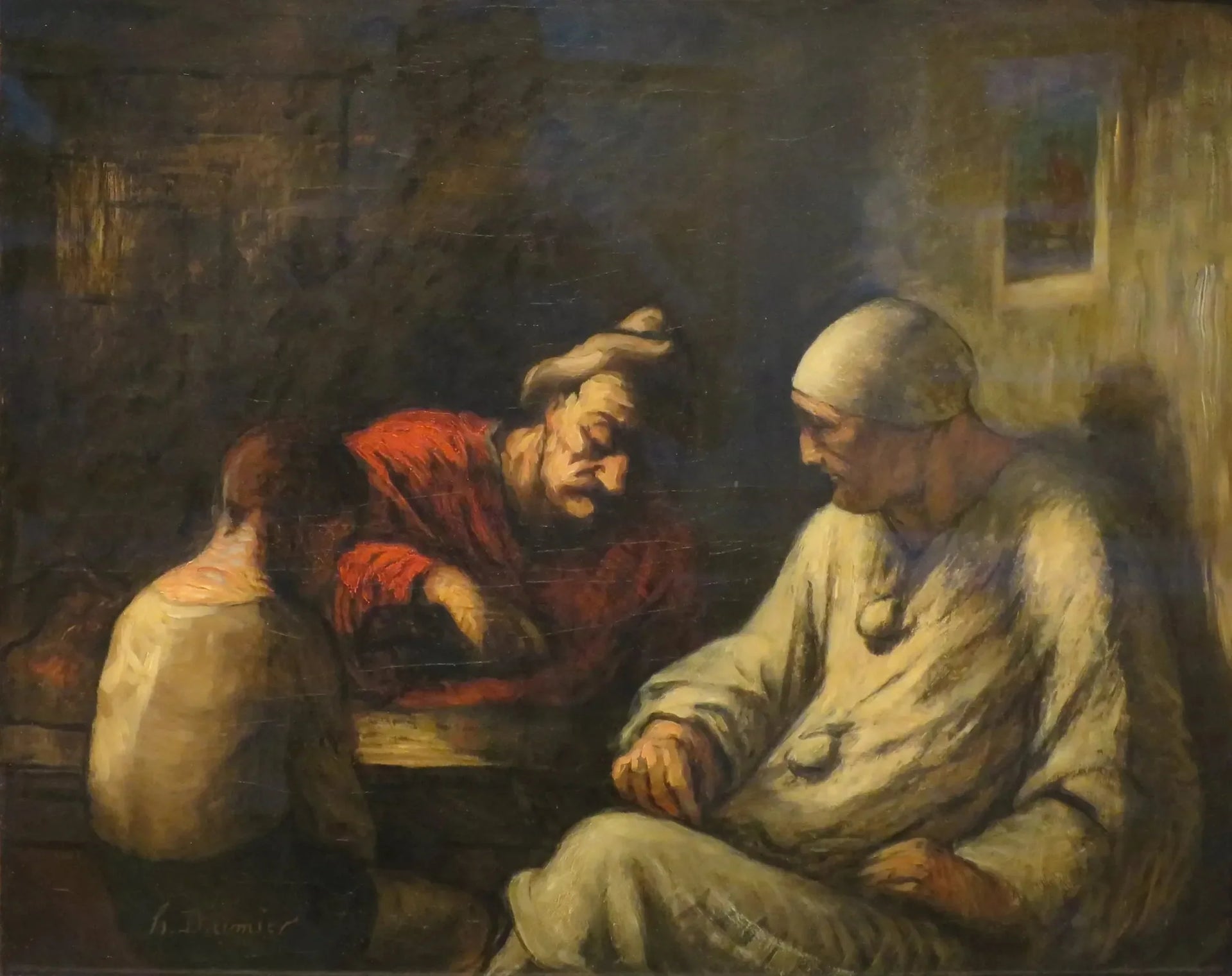 Les saltimbanques au repos - Honoré Daumier image 1 tableau peint à l’huile sur toile