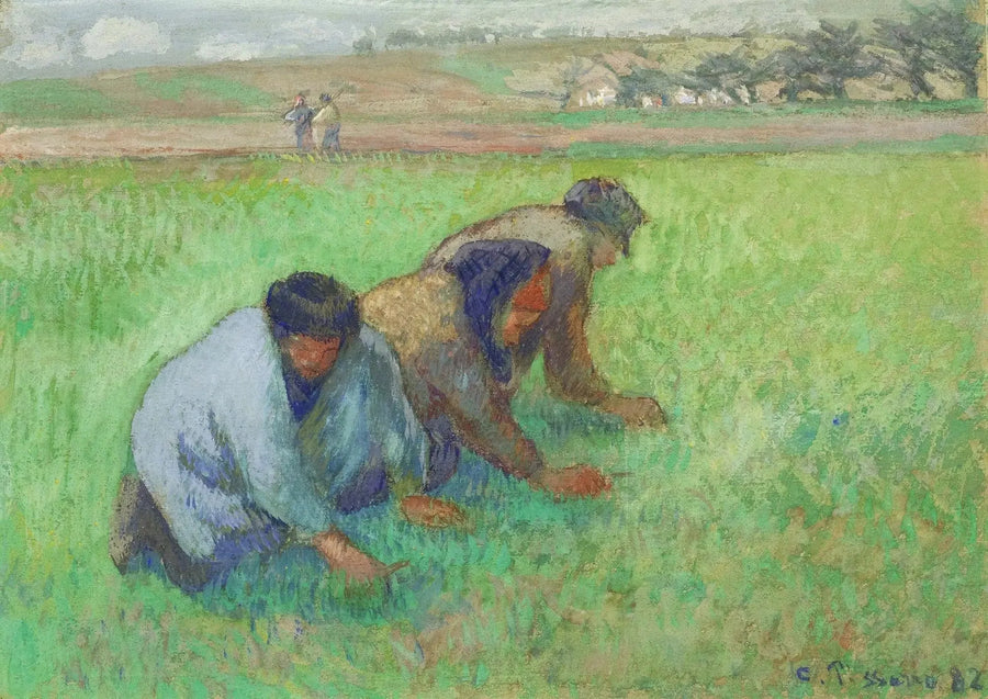 Les Sarclers - Camille Pissarro