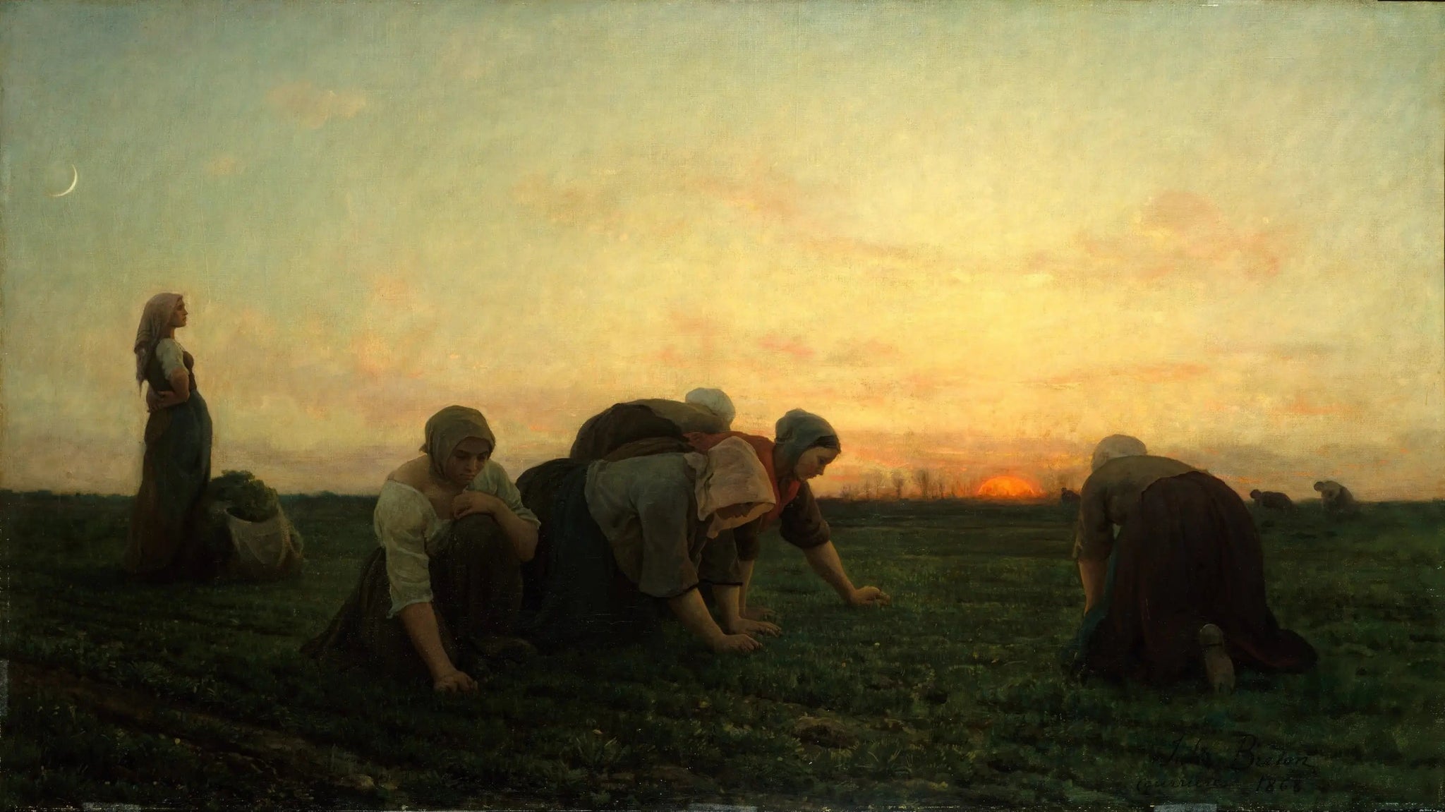 Les Sarcleuses - Jules Breton image 1 tableau peint à l’huile sur toile
