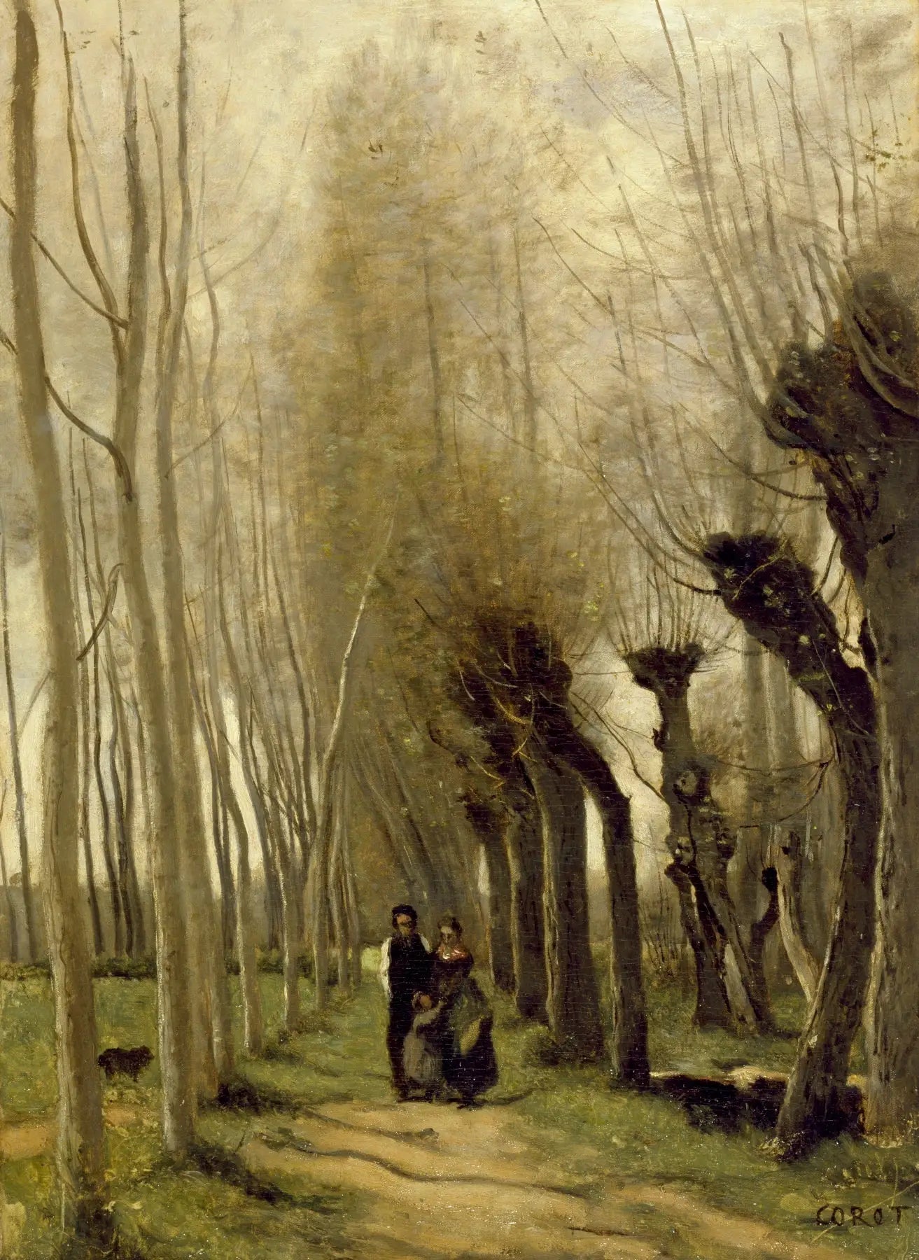 Les Saules de Marissel - Jean-Baptiste Camille Corot image 1 tableau peint à l’huile sur toile