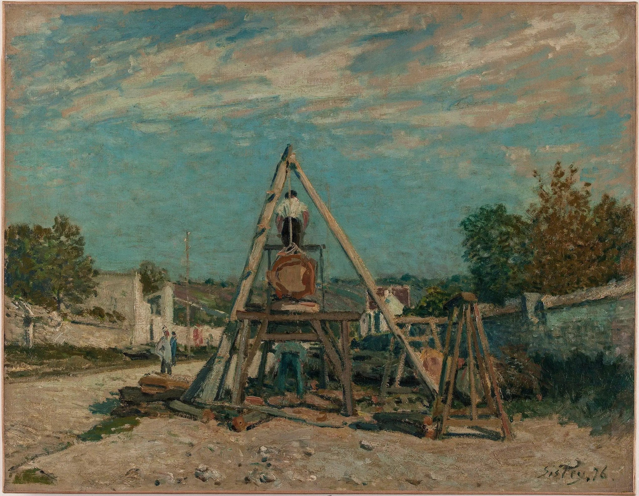 Les Scieurs de long - Alfred Sisley image 1 tableau peint à l’huile sur toile