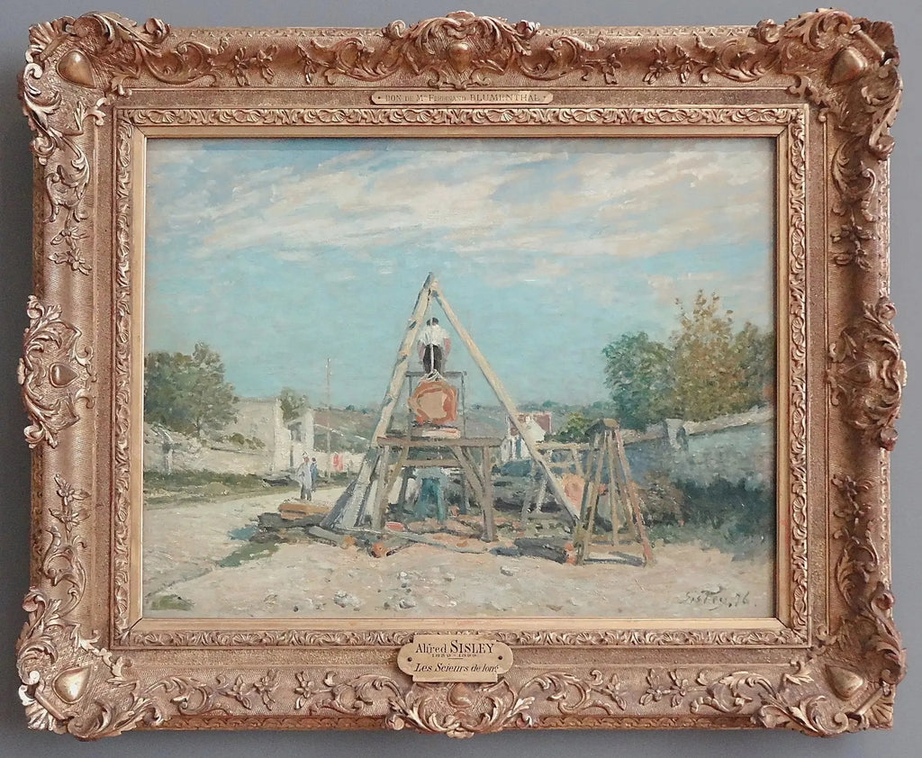 Les Scieurs de long - Alfred Sisley image 2 reproduction artisanale de tableau