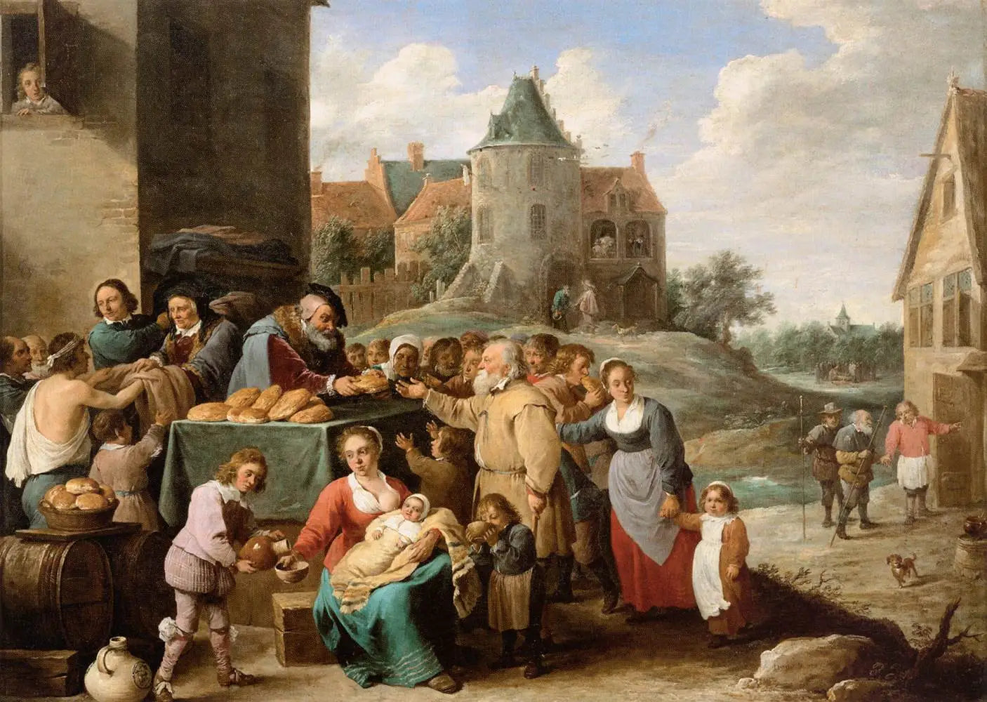 Les Sept Œuvres de miséricorde - David Teniers le Jeune image 1 reproduction réalisée par Alpha Reproduction