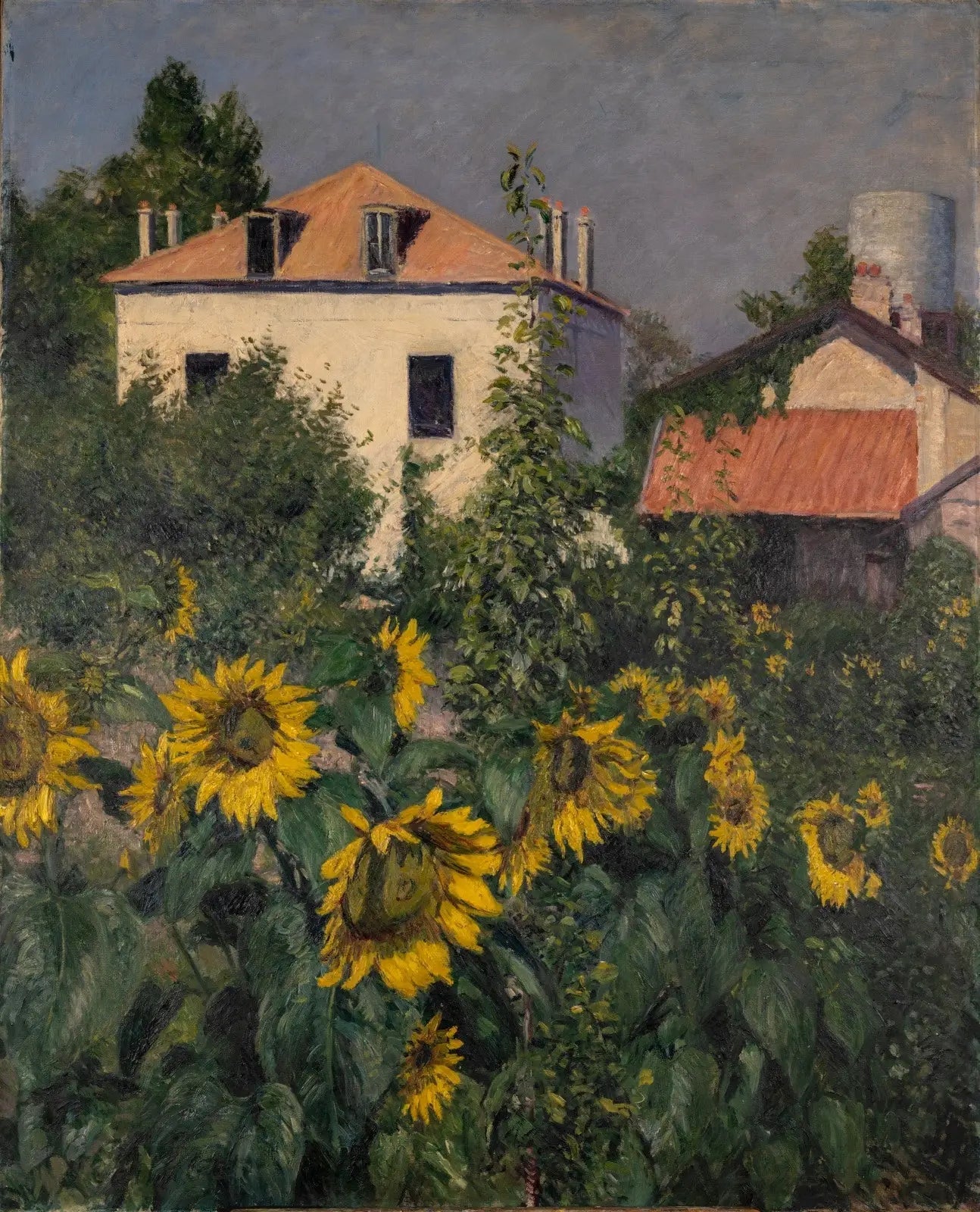 Les Soleils, jardin du Petit Gennevilliers - Gustave Caillebotte image 1 reproduction d’œuvre d’art à l’huile