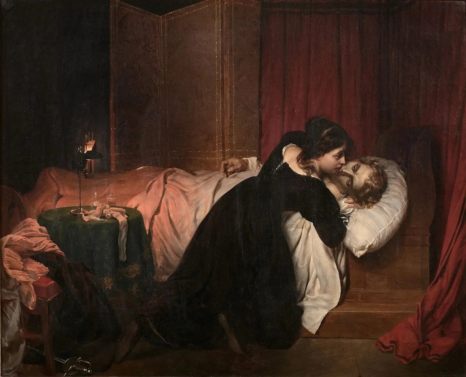Les Suites d'un duel - Paul Delaroche image 1 copie de tableau peinte à la main