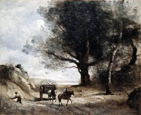 Les Tailleurs de pierre - Jean-Baptiste Camille Corot image 1 reproduction artisanale de tableau