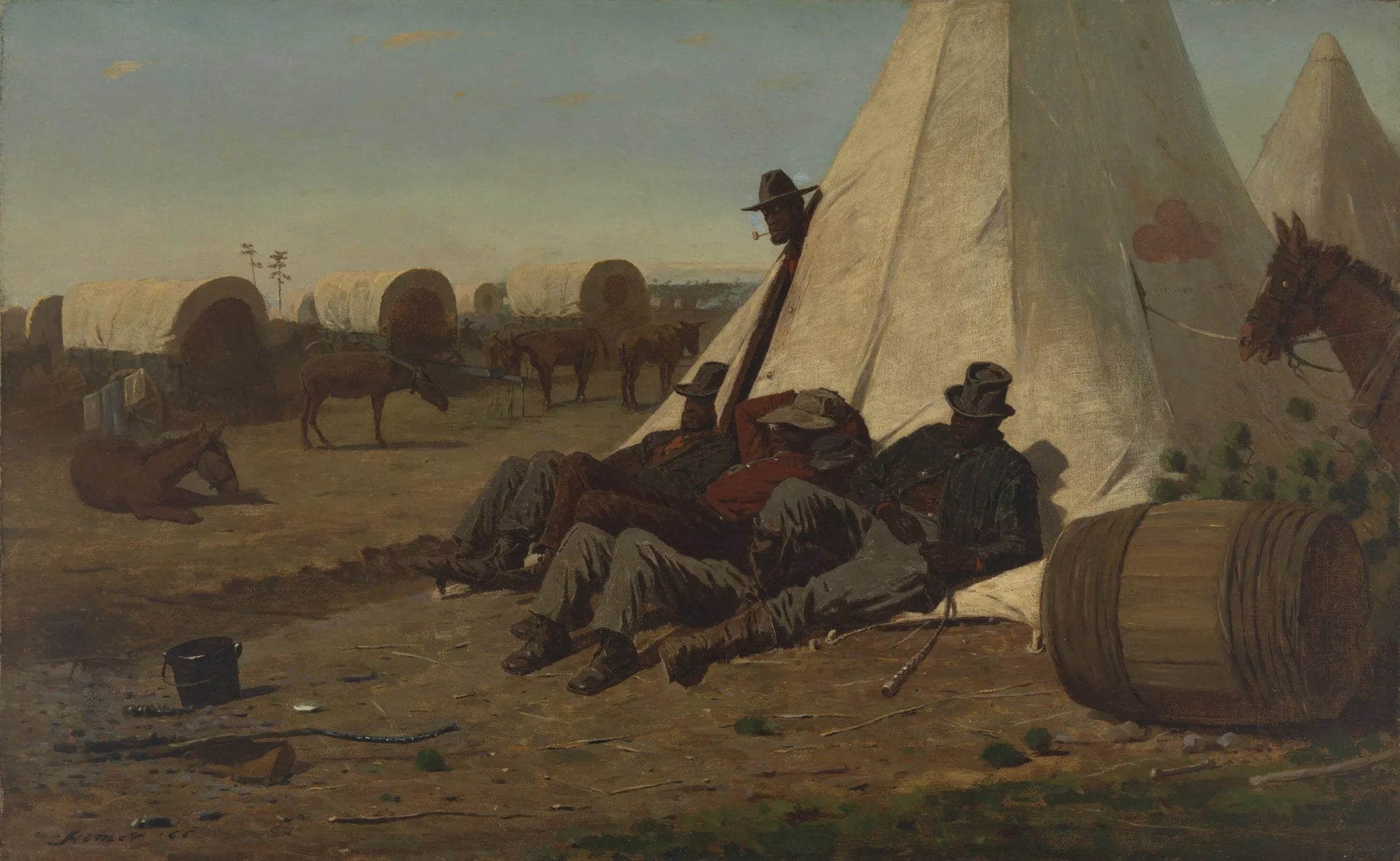 Les Teamsters de l'Armée - Winslow Homer image 1 copie de tableau peinte à la main
