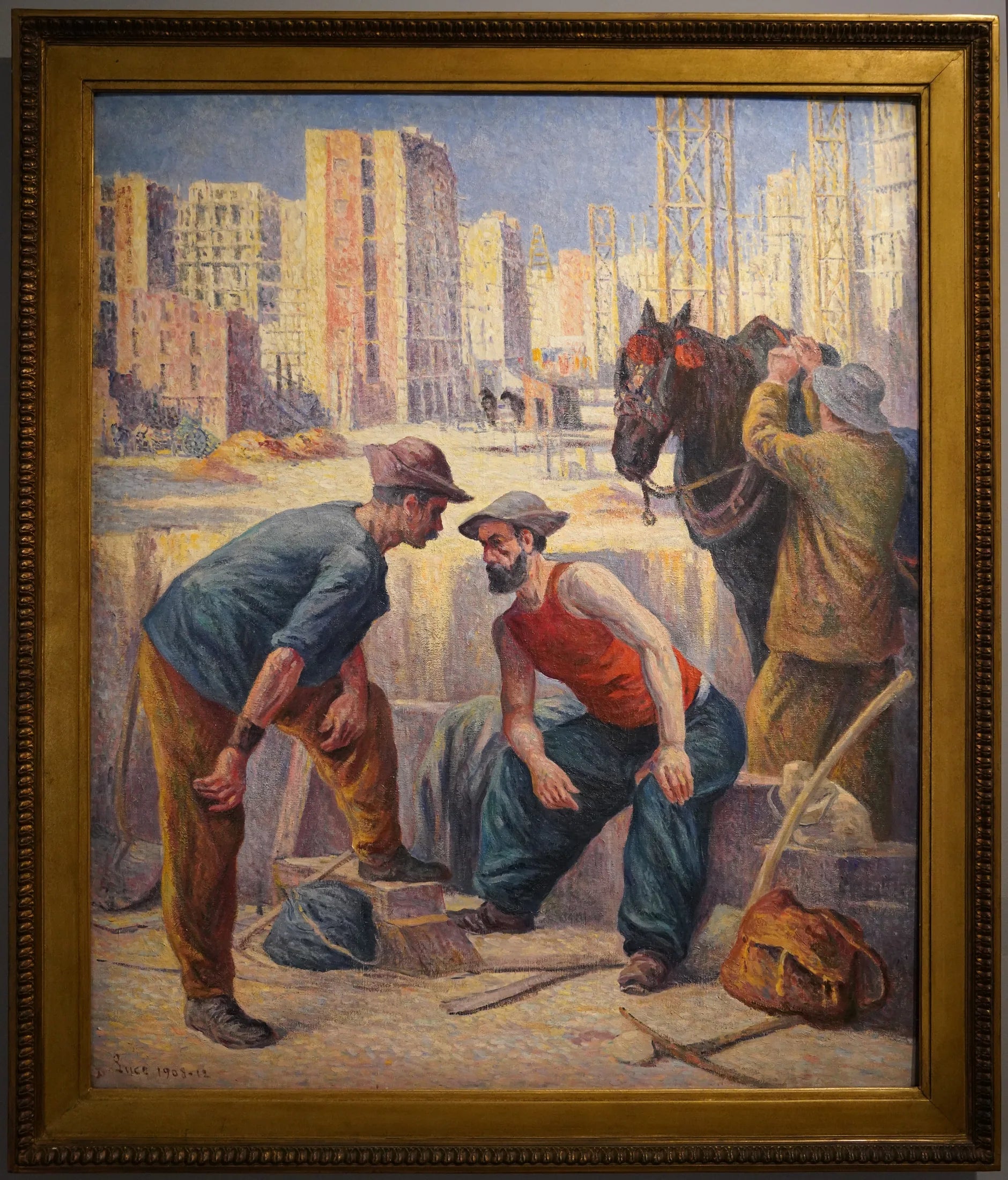 Les terrassiers - Maximilien Luce image 1 reproduction artisanale de tableau
