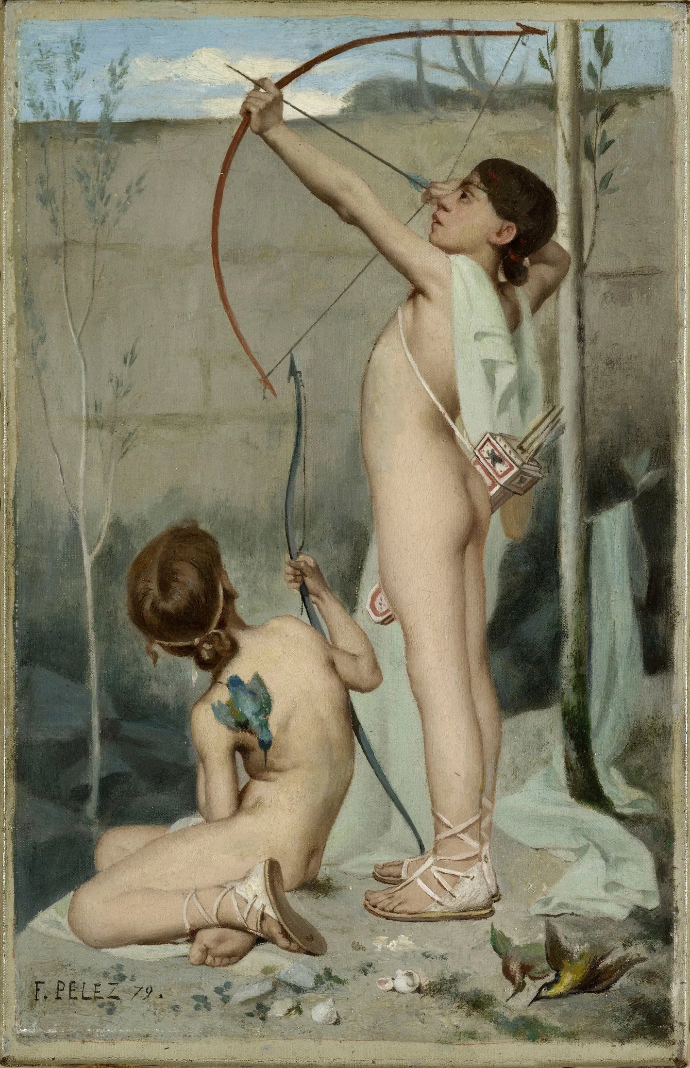 Les tireurs d'arc - Fernand Pelez image 1 copie de tableau peinte à la main