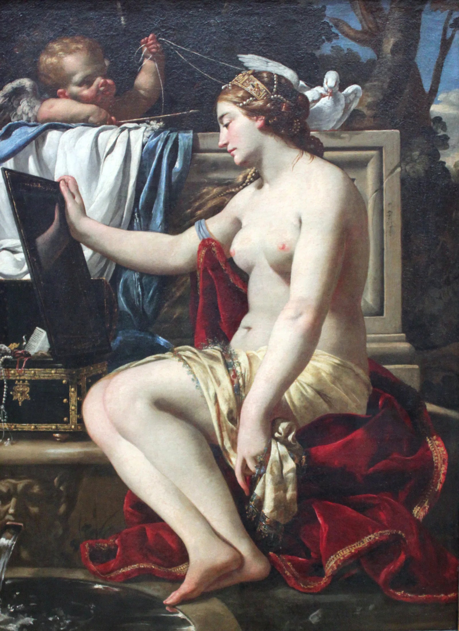 Les toilettes de Vénus - Simon Vouet image 1 copie de tableau peinte à la main