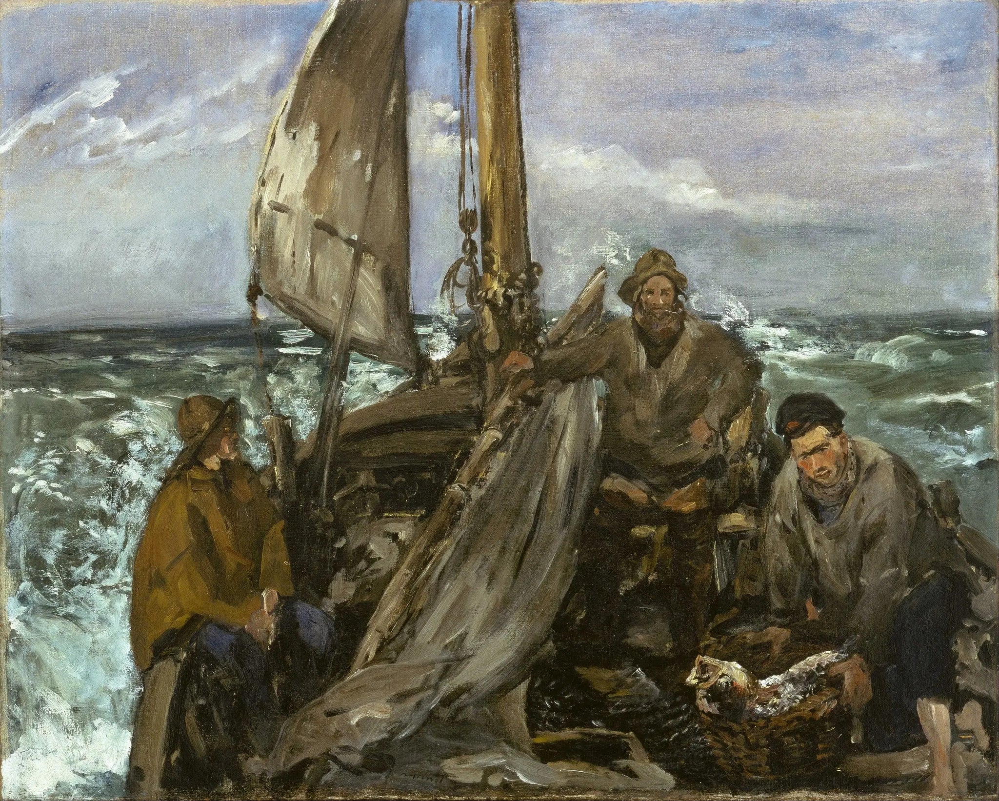 Les travailleurs de la mer - Édouard Manet image 1 copie de tableau peinte à la main