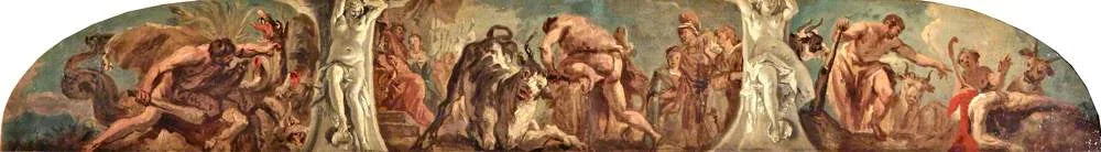 Les travaux d'Hercule - Sebastiano Ricci image 1 reproduction artisanale de tableau