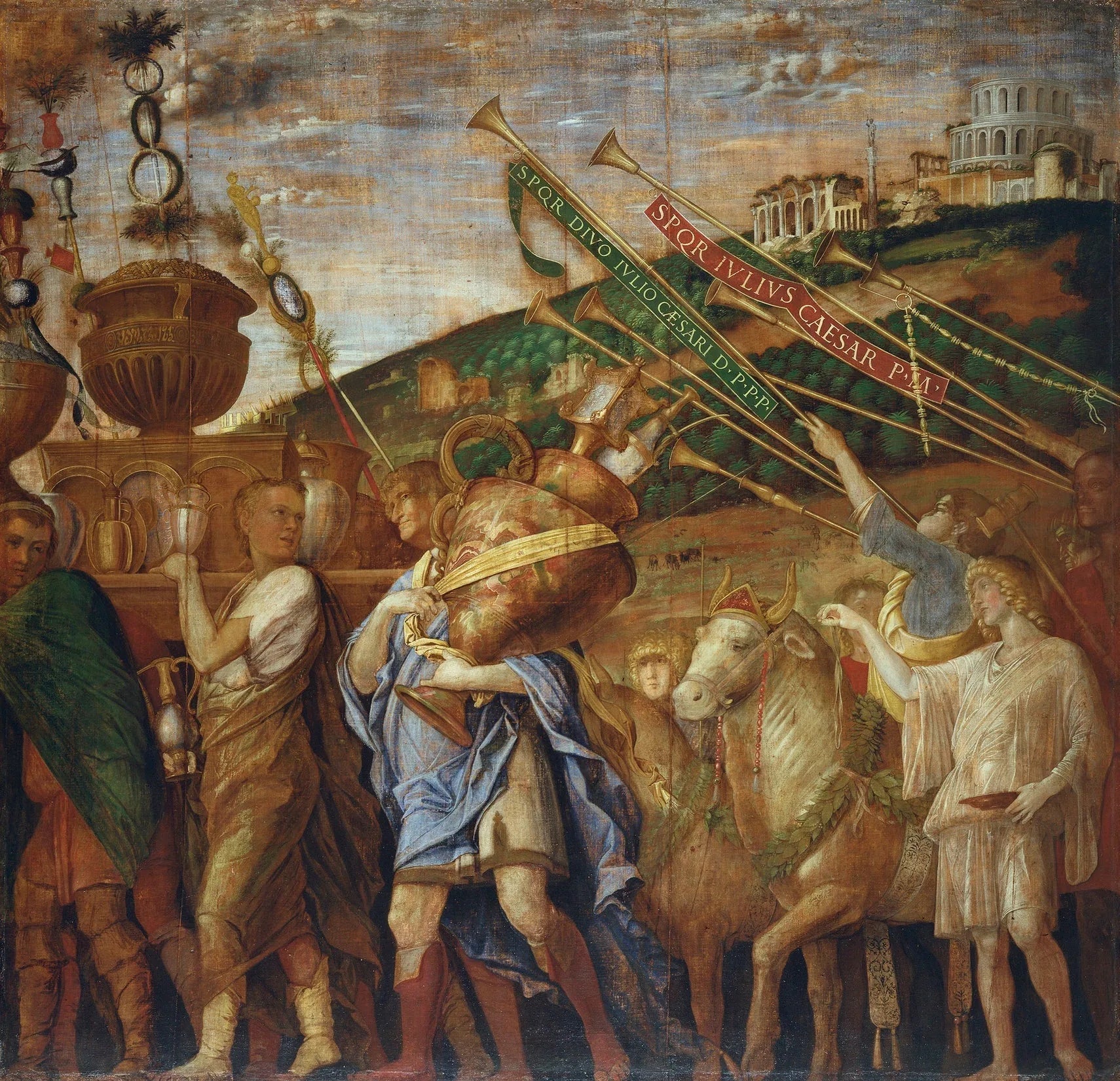 Les Triomphes de César : 4. Les Porteurs de vase - Andrea Mantegna image 1 reproduction d’œuvre d’art à l’huile