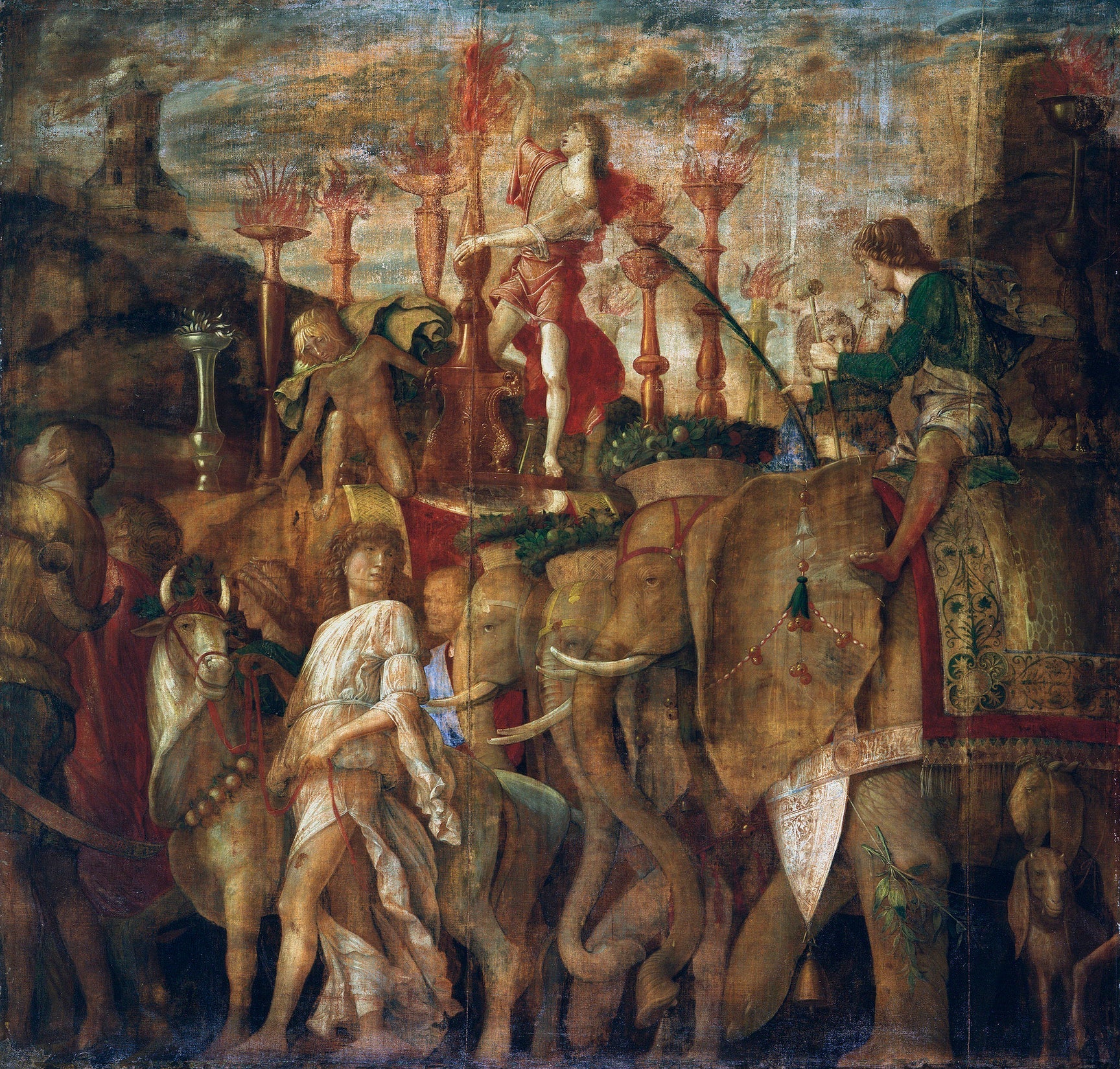 Les Triomphes de César : 5. Les Éléphants - Andrea Mantegna image 1 reproduction réalisée par Alpha Reproduction