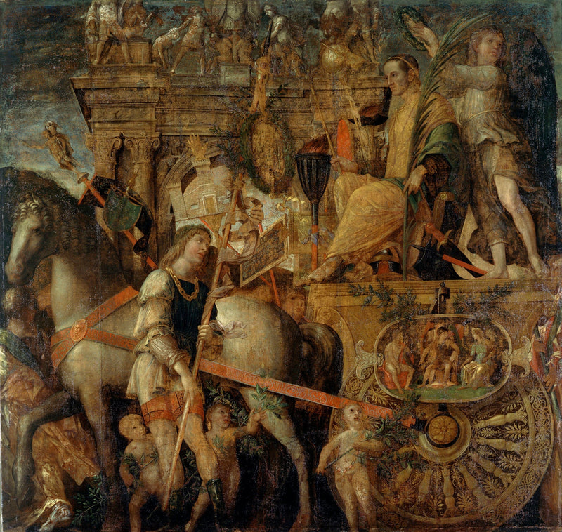 Les Triomphes de César : 9. César sur son char - Andrea Mantegna