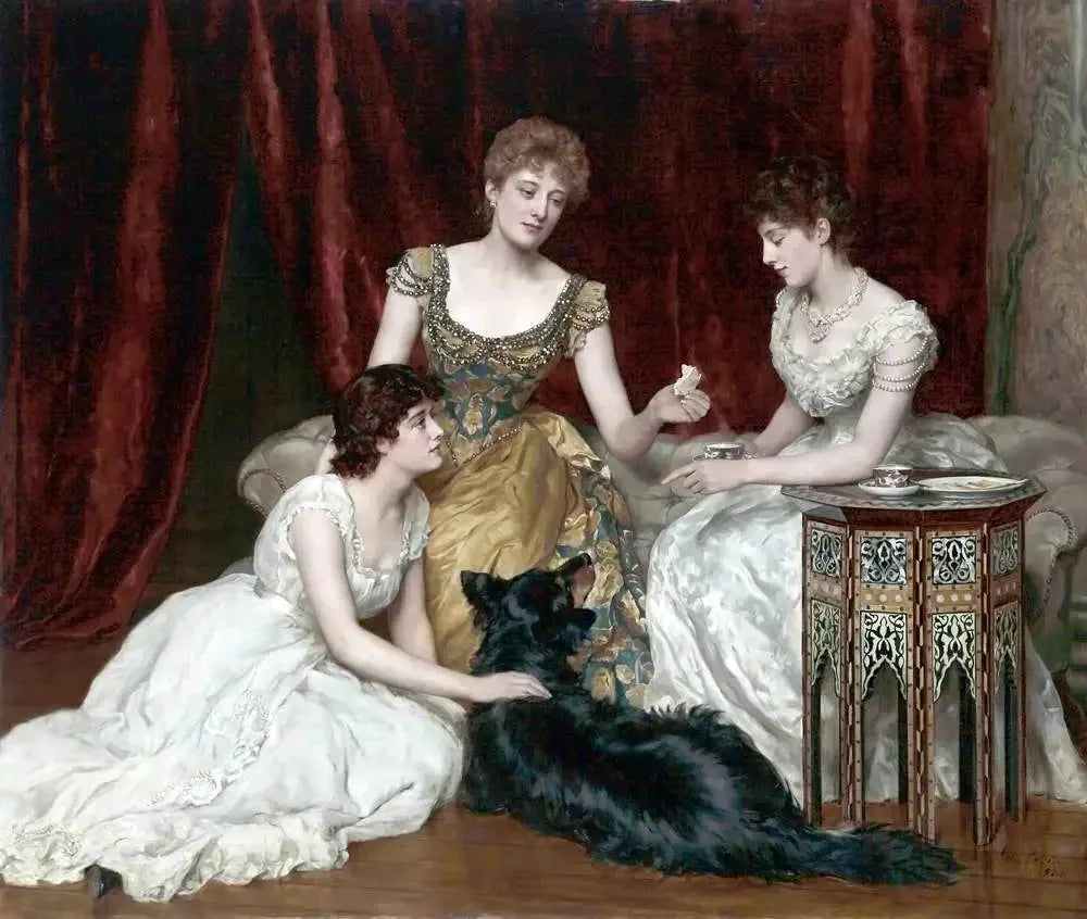 Les trois filles de William Reed - John Collier image 1 reproduction de peinture à l’huile