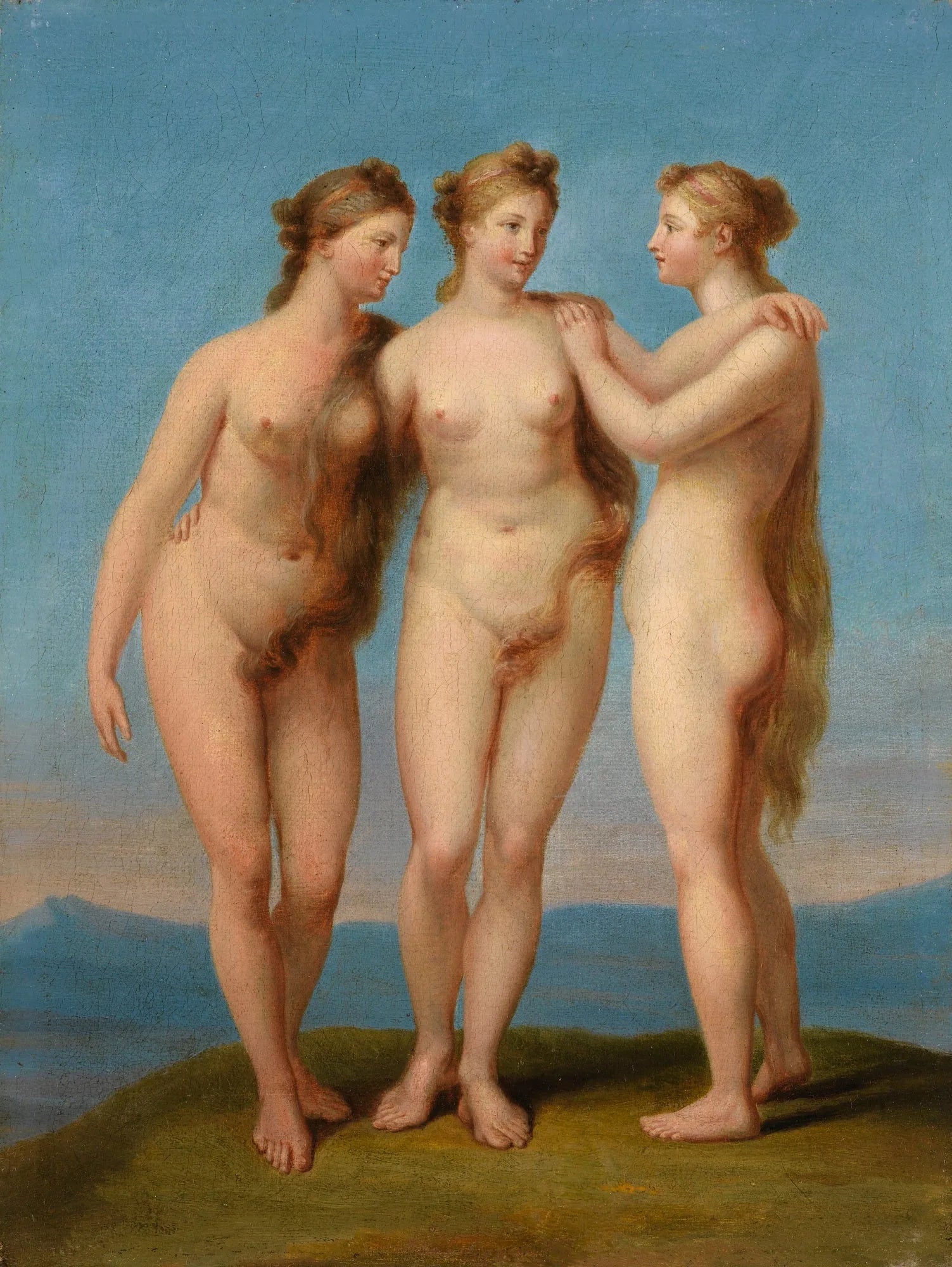 Les Trois Grâces - Jean-Baptiste Regnault image 1 reproduction réalisée par Alpha Reproduction