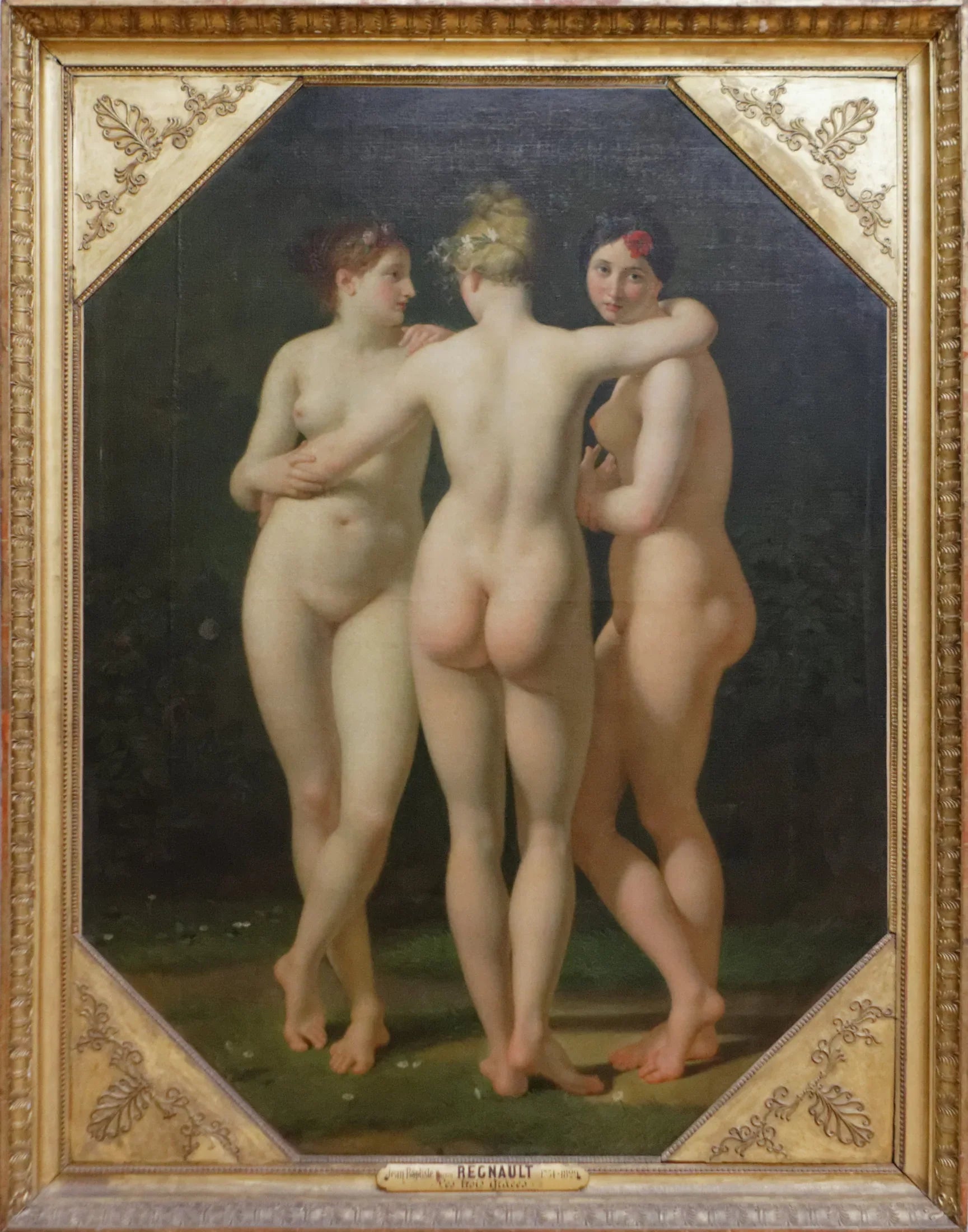 Les Trois Grâces - Jean-Baptiste Regnault image 1 tableau peint à l’huile sur toile