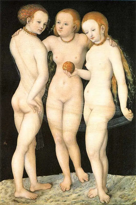 Les Trois Grâces - Lucas Cranach the Elder image 1 reproduction artisanale de tableau