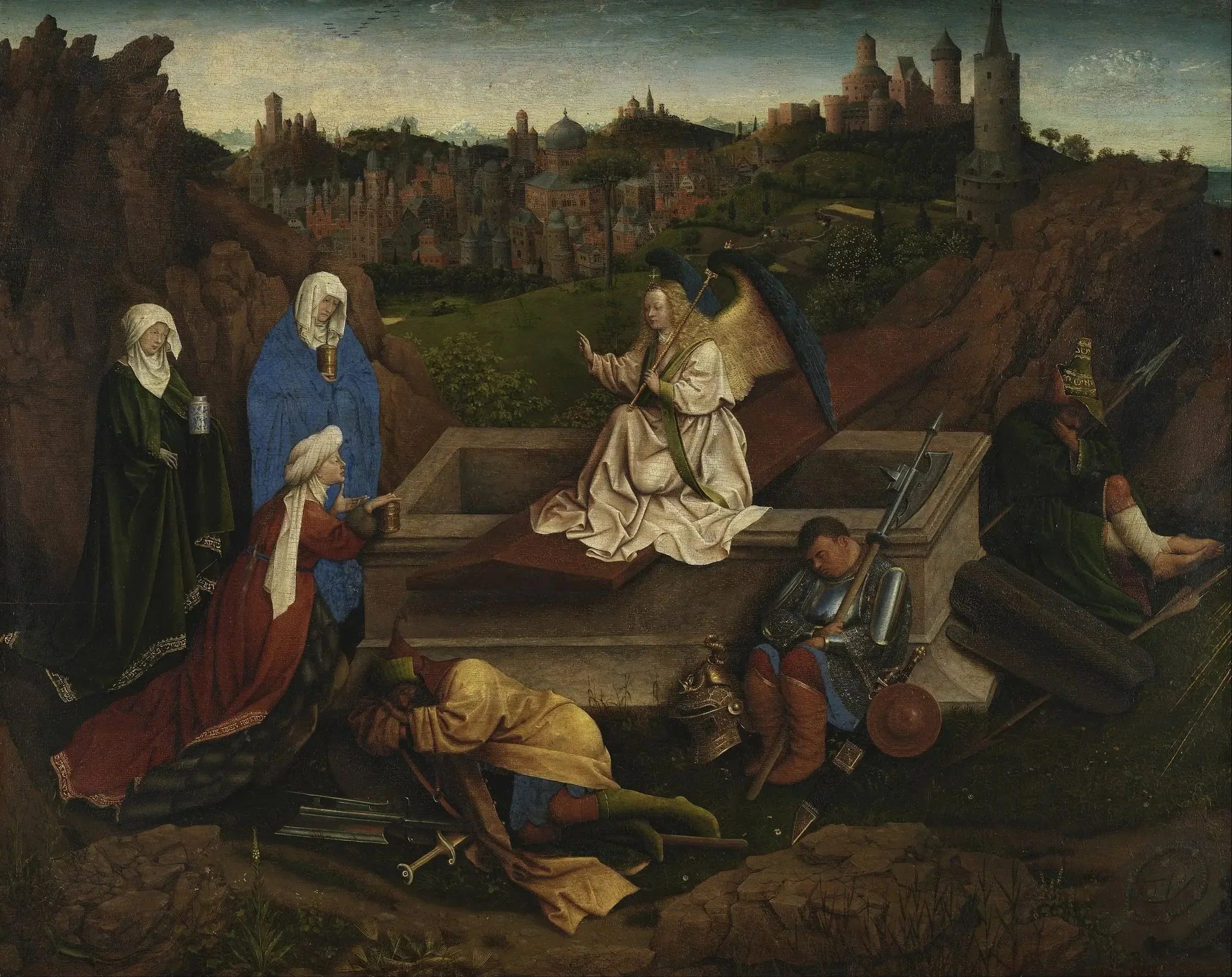 Les Trois Maries au Sépulcre - Jan van Eyck image 1 tableau peint à l’huile sur toile