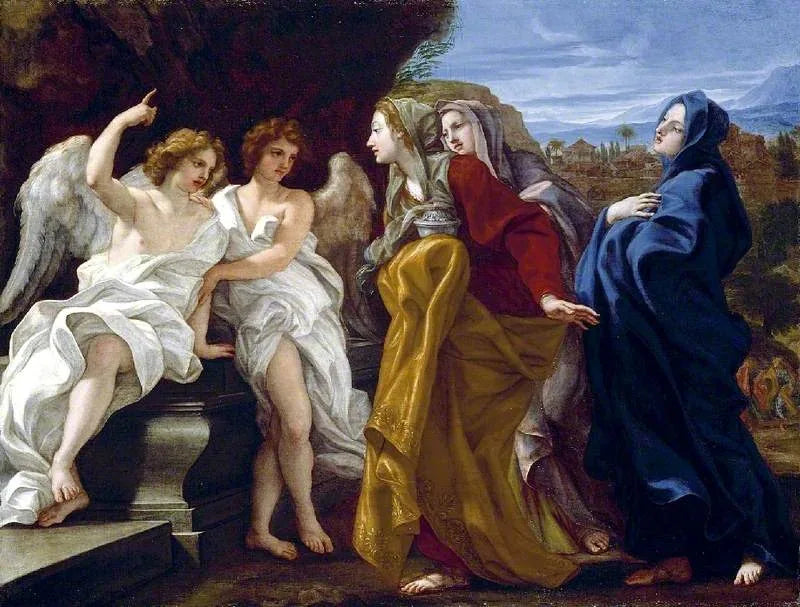 Les Trois Maries au sépulcre vide - Giovanni Battista Gaulli image 1 reproduction d’œuvre d’art à l’huile