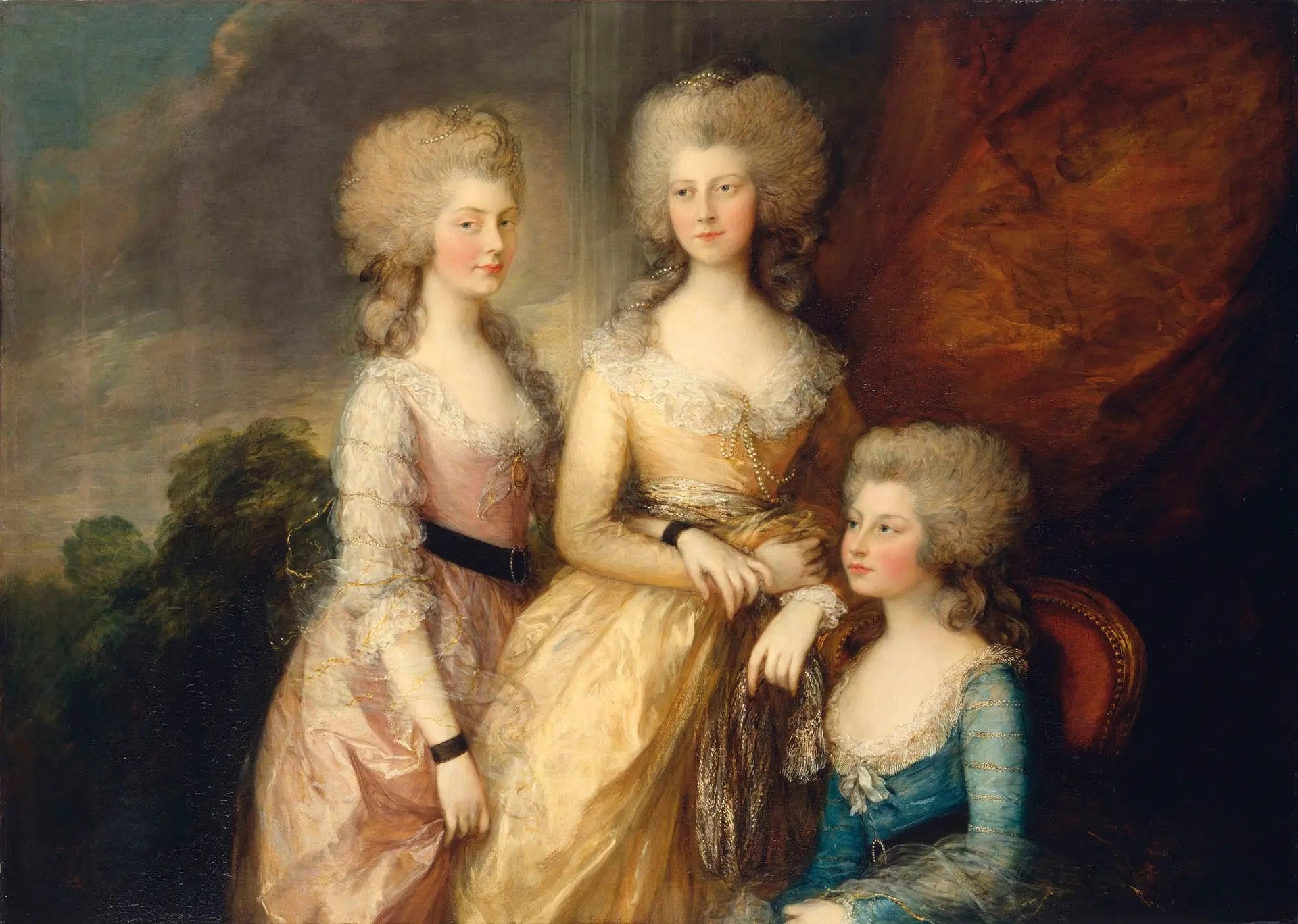 Les Trois Princesses aînées - Thomas Gainsborough image 1 copie peinte à la main à l’huile
