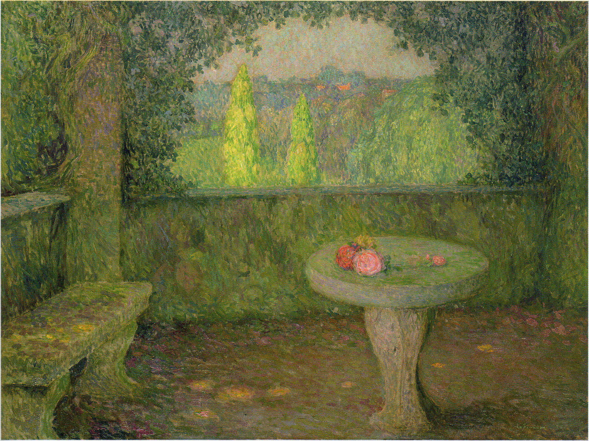 Les Trois Roses - Henri Le Sidaner image 1 reproduction artisanale de tableau
