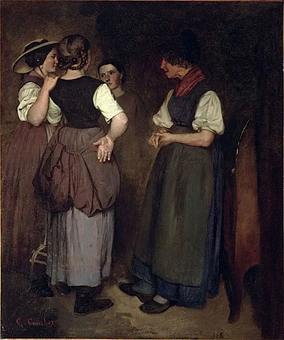 Les Trois Sœurs de Courbet - Gustave Courbet image 1 reproduction artisanale de tableau