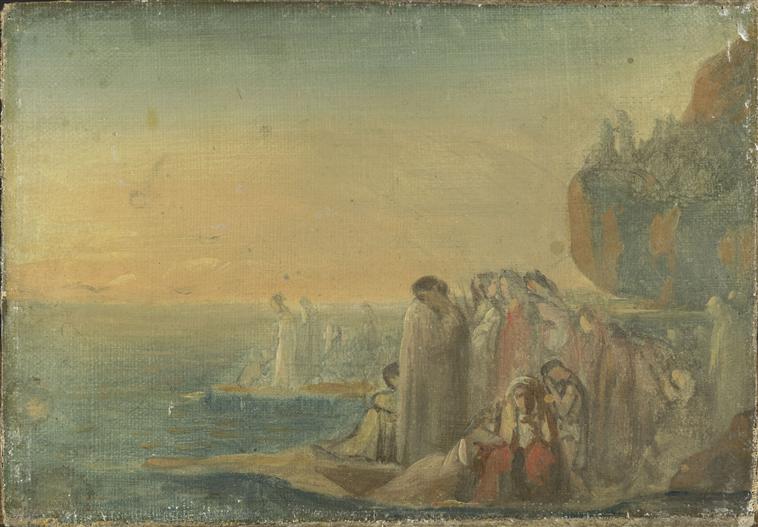 Les Troyennes pleurant la perte d'Anchise - Théodore Chassériau image 1 copie de tableau peinte à la main