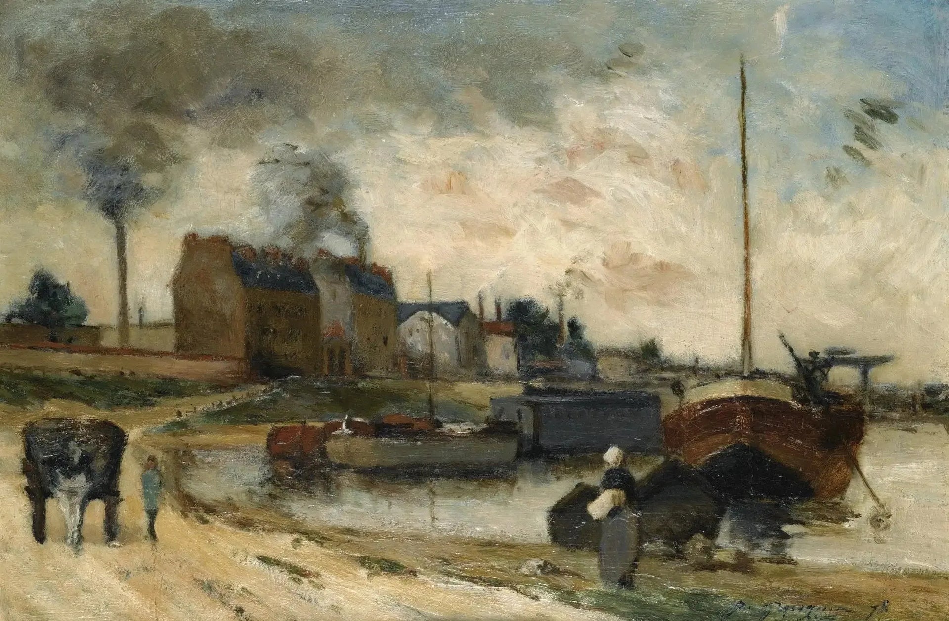 Les Usines Cail et le quai de Grenelle - Paul Gauguin image 1 copie peinte à la main à l’huile