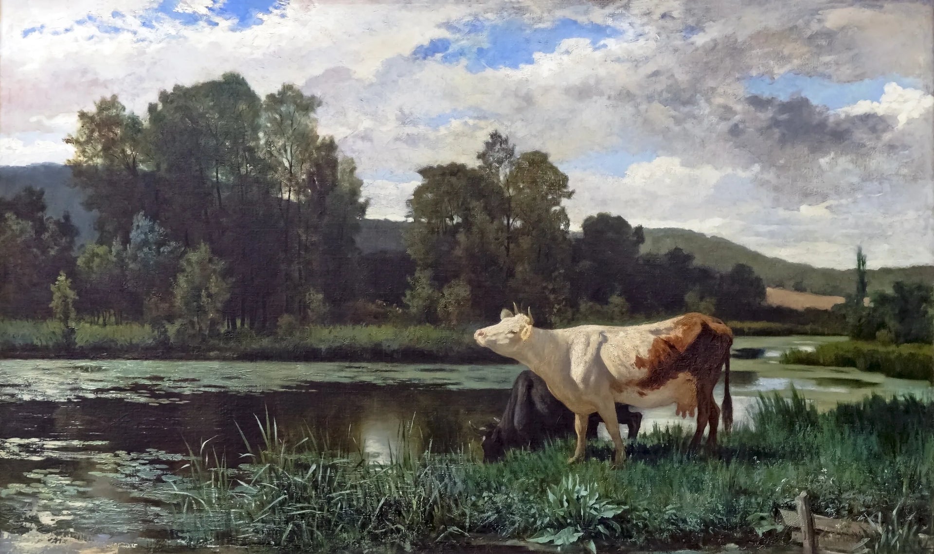 Les vaches - Édouard Debat image 1 reproduction artisanale de tableau