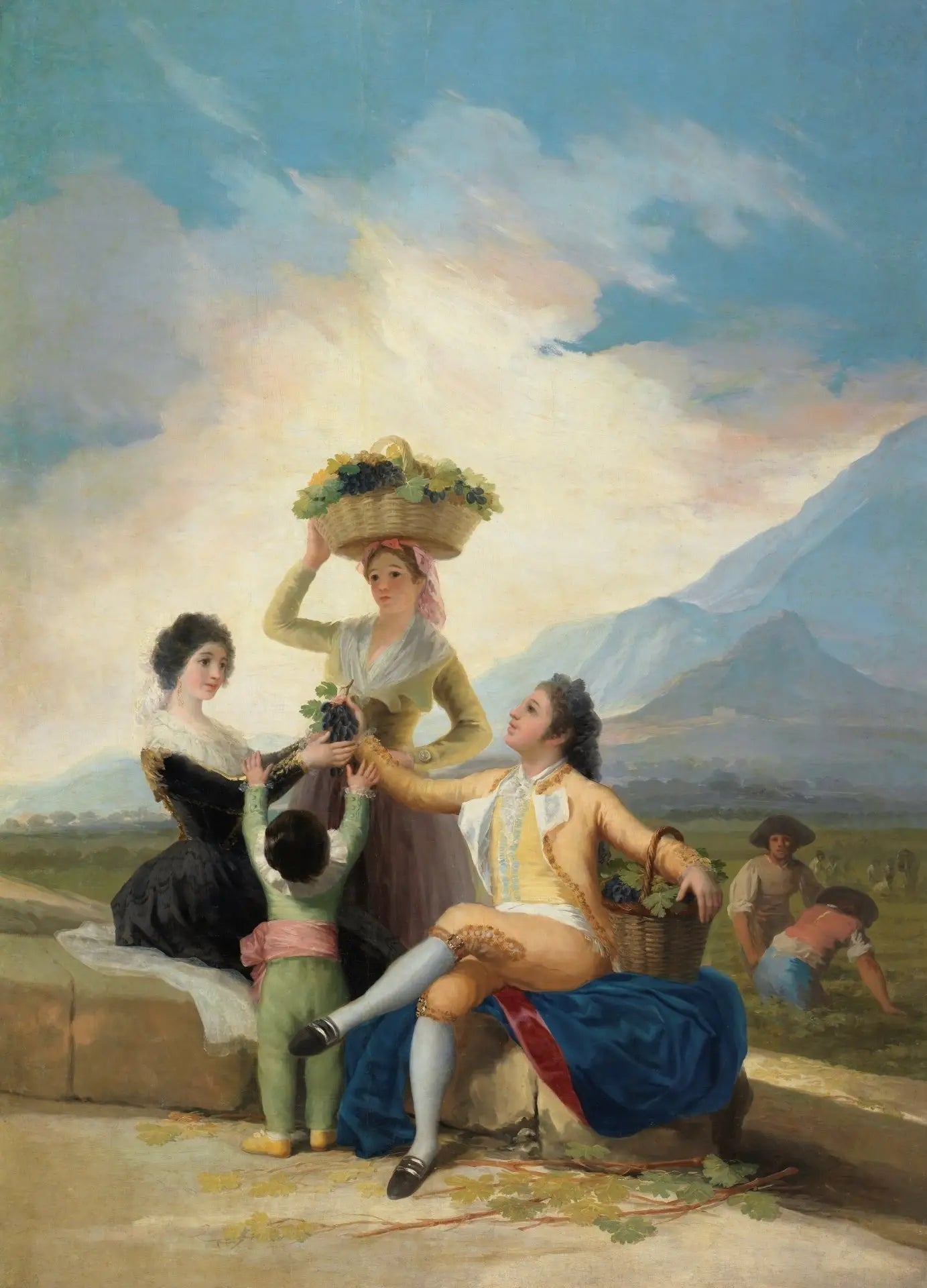 Les Vendanges - Francisco de Goya image 1 reproduction de peinture à l’huile
