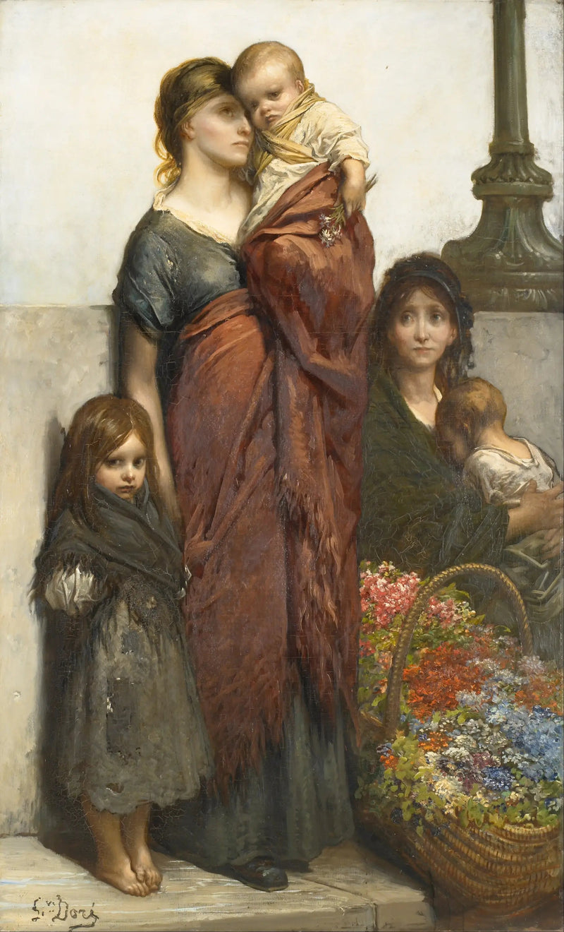 Les vendeurs de fleurs de Londres - Gustave Doré
