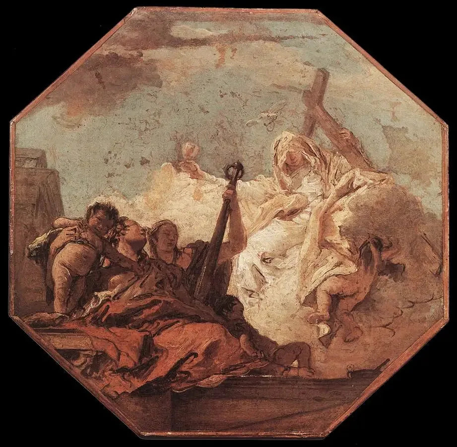 Les vertus théologales - Giovanni Battista Tiepolo image 1 copie peinte à la main à l’huile