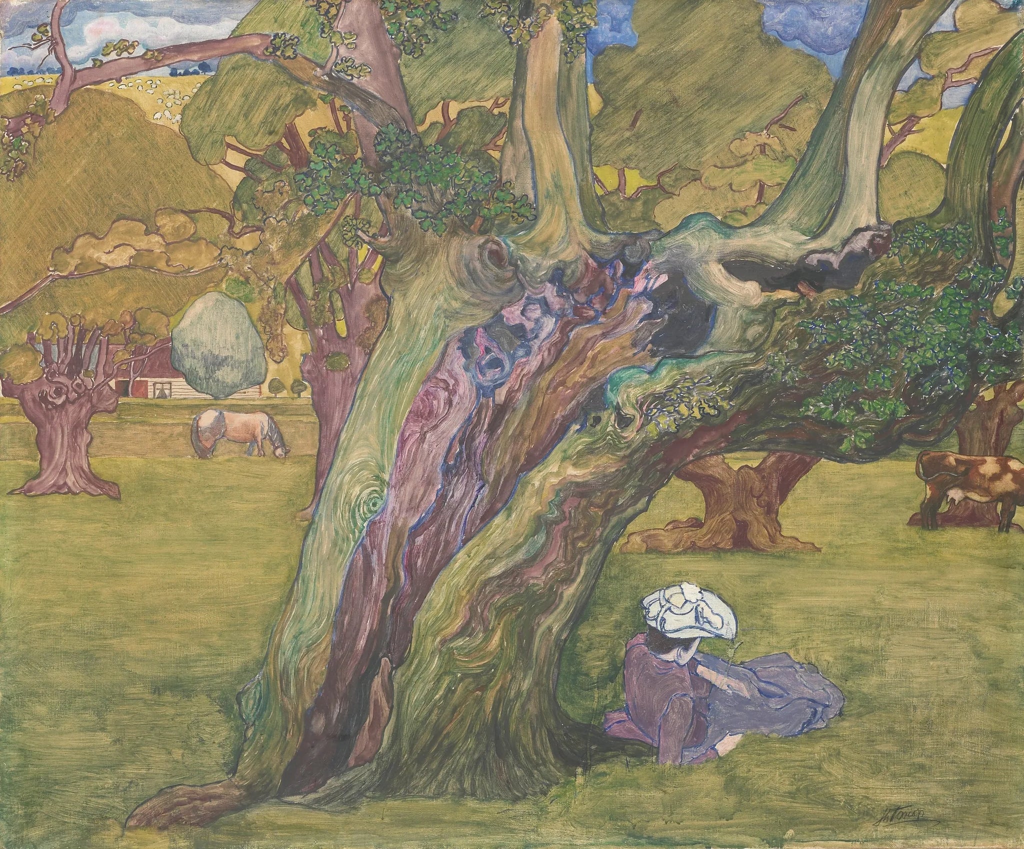 Les vieux chênes du Surrey - Jan Toorop image 1 reproduction réalisée par Alpha Reproduction