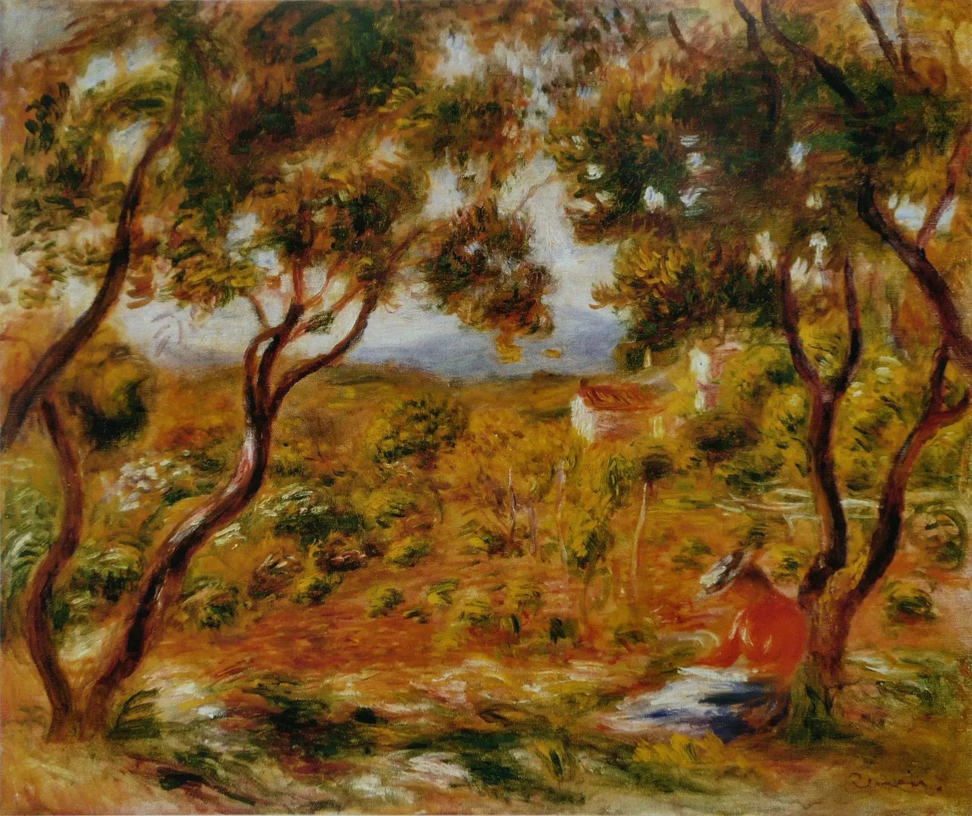 Les Vignes à Cagnes - Pierre-Auguste Renoir image 1 reproduction artisanale de tableau