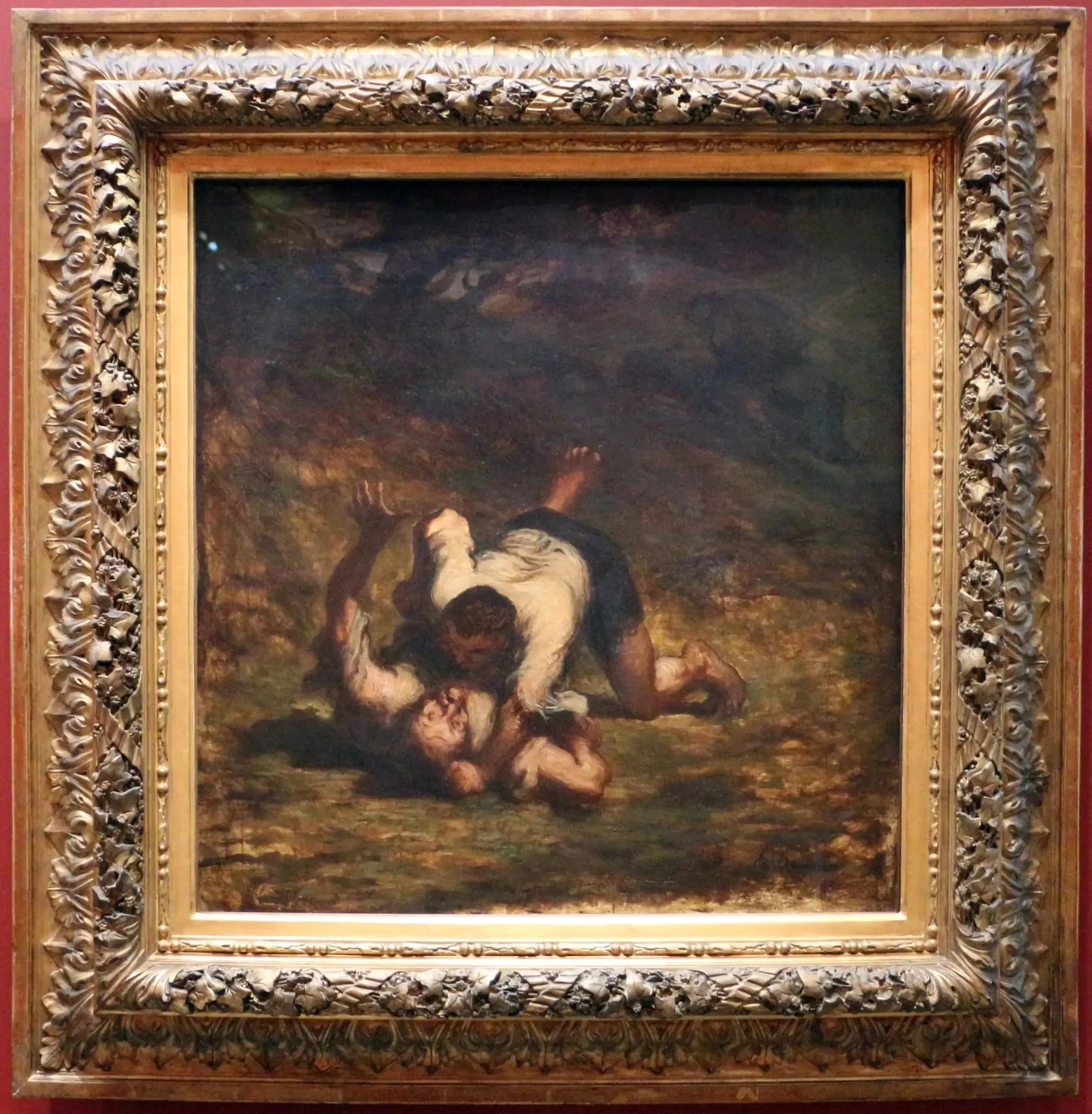 Les Voleurs et l'âne - Honoré Daumier image 1 tableau peint à l’huile sur toile