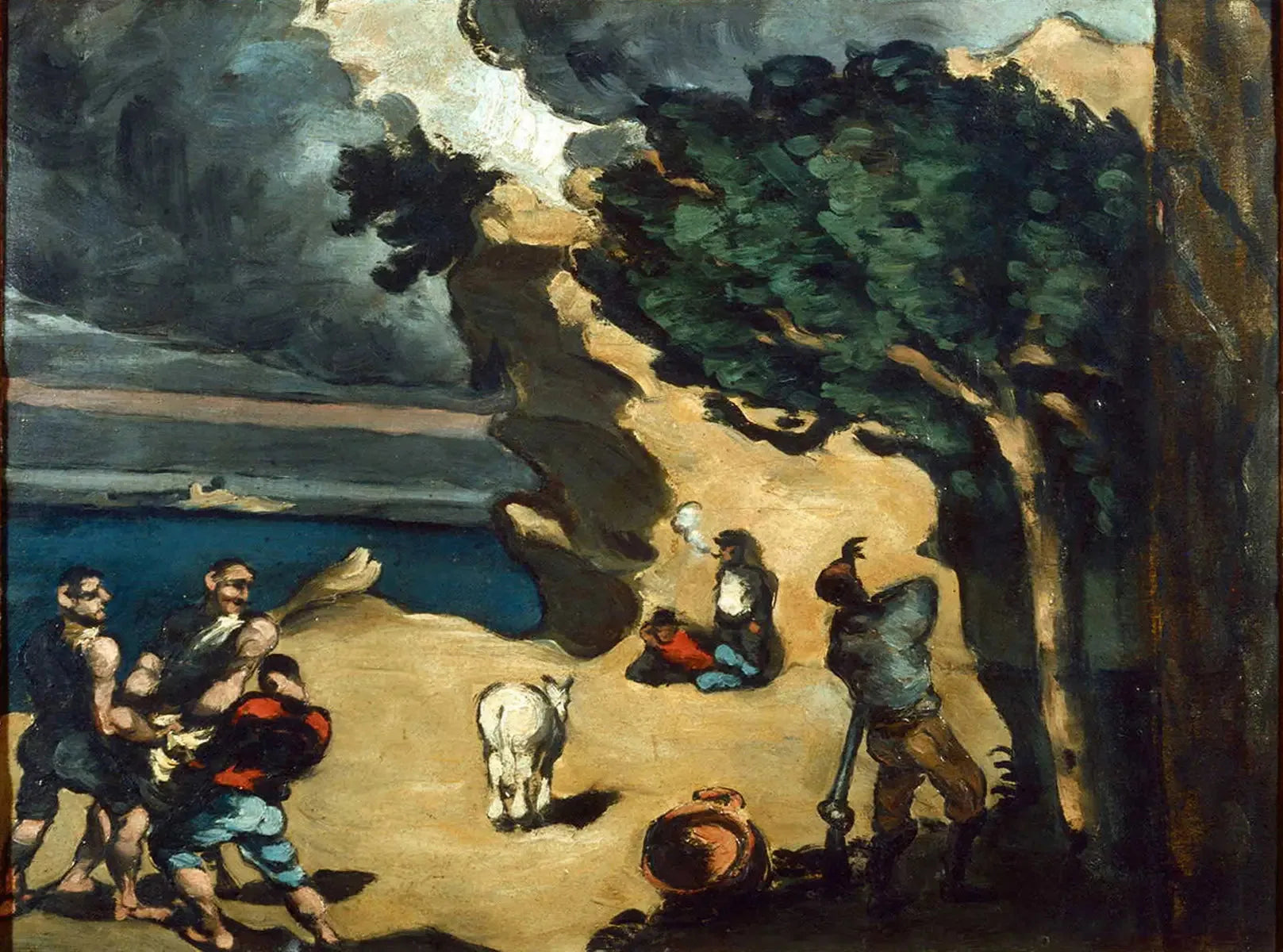 Les Voleurs et l'âne - Paul Cézanne image 1 copie de tableau peinte à la main