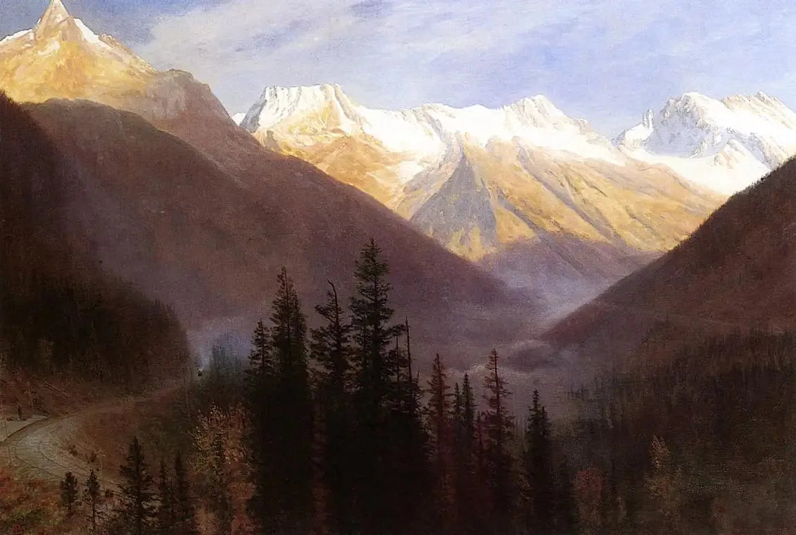 Lever de soleil à Glacier Station - Albert Bierstadt image 1 reproduction réalisée par Alpha Reproduction