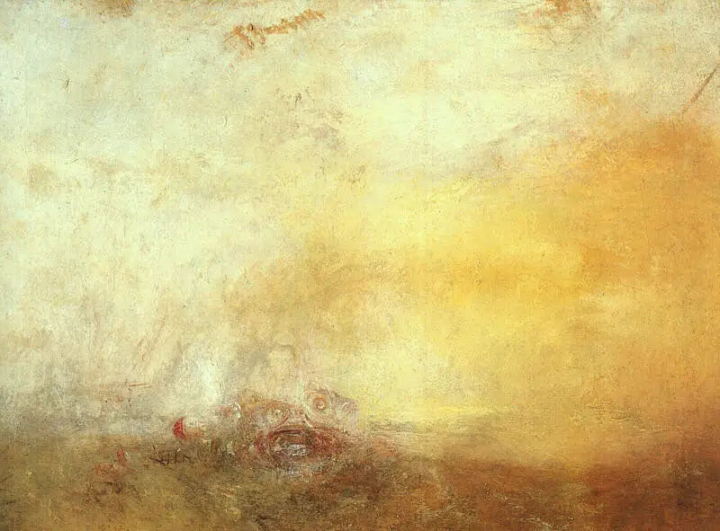 Lever de soleil avec monstres marins - J. M. W. Turner image 1 reproduction artisanale de tableau