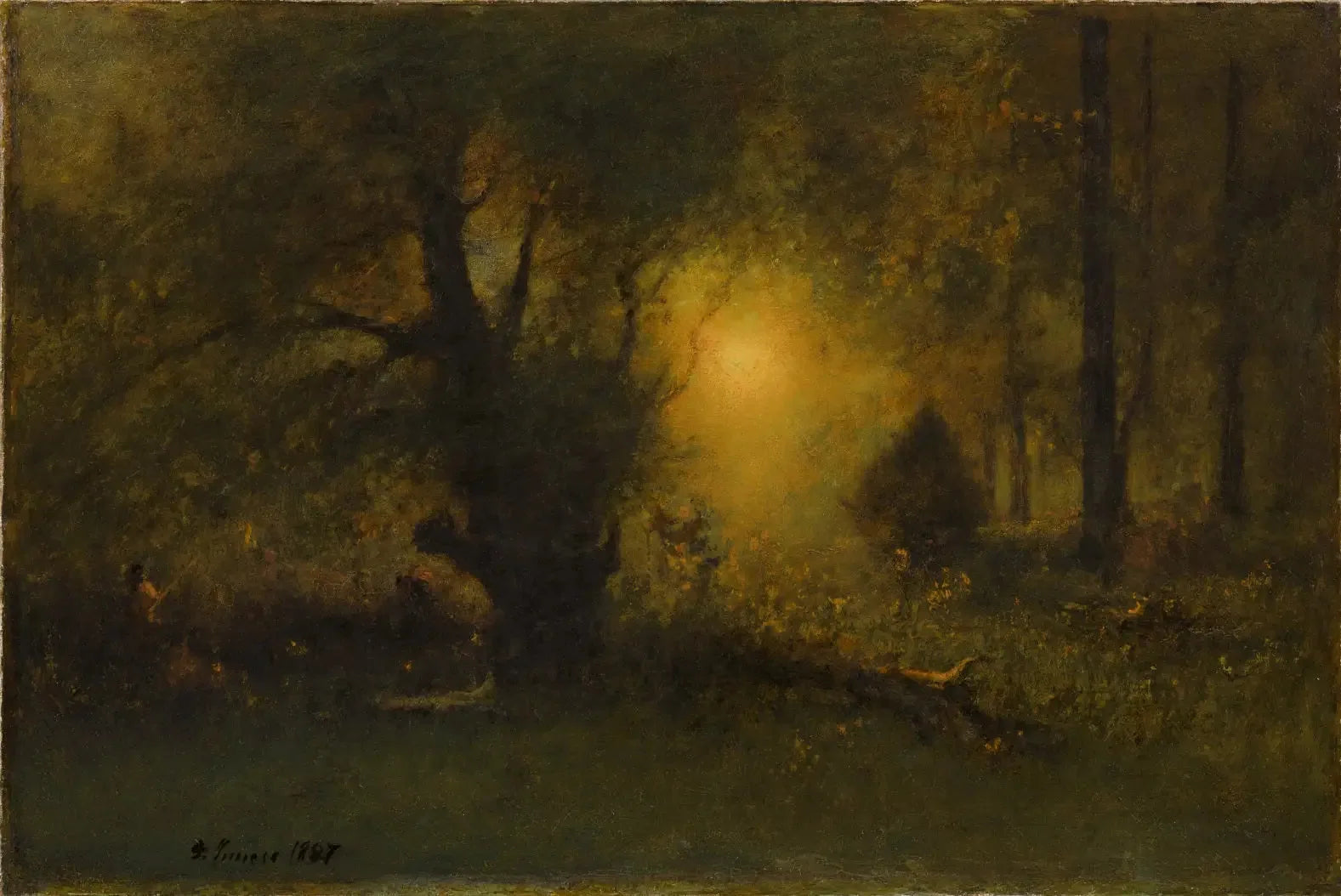 Lever de soleil dans les bois - George Inness image 1 reproduction réalisée par Alpha Reproduction
