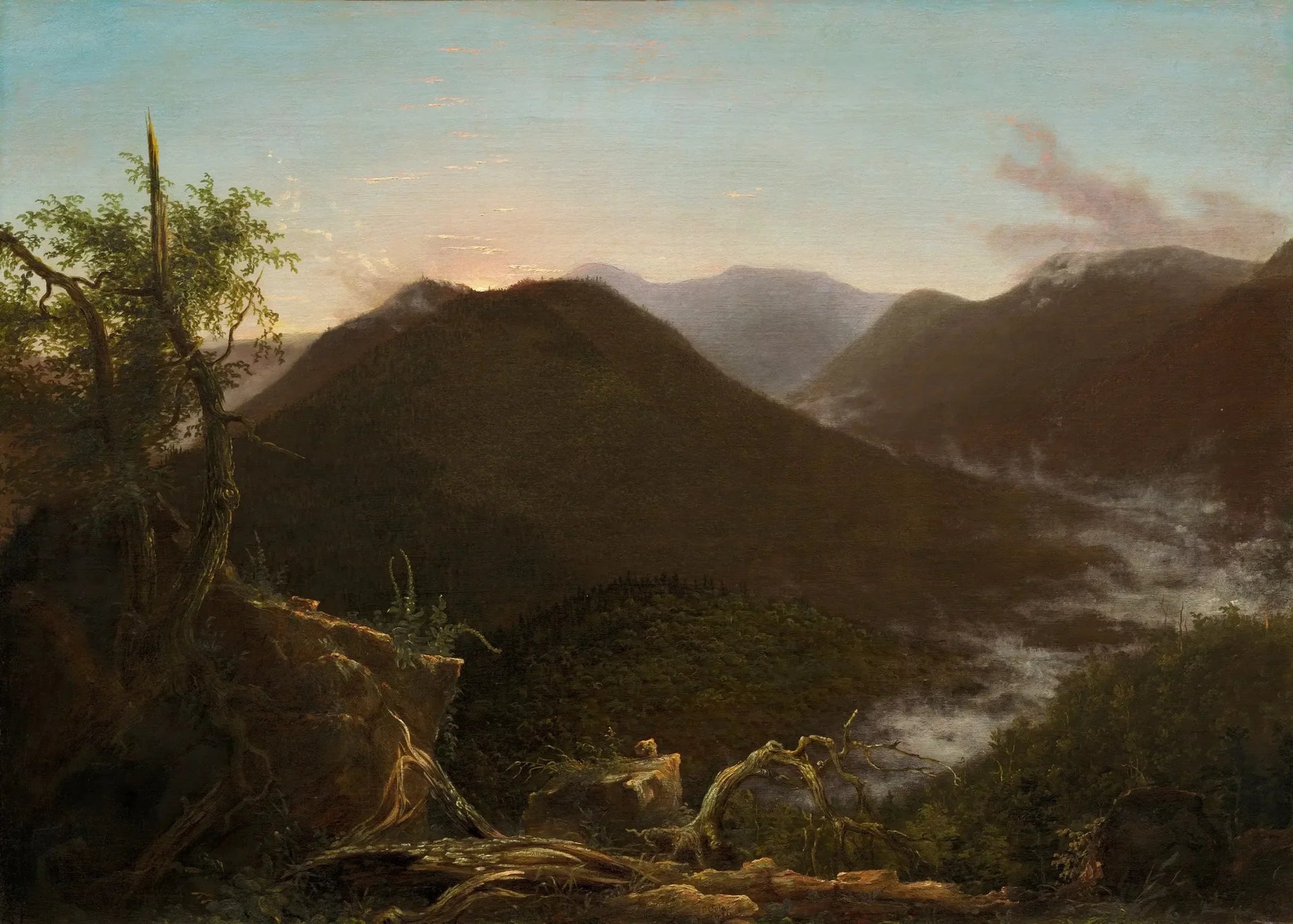 Lever de soleil dans les Catskill Mountains - Thomas Cole image 1 tableau peint à l’huile sur toile