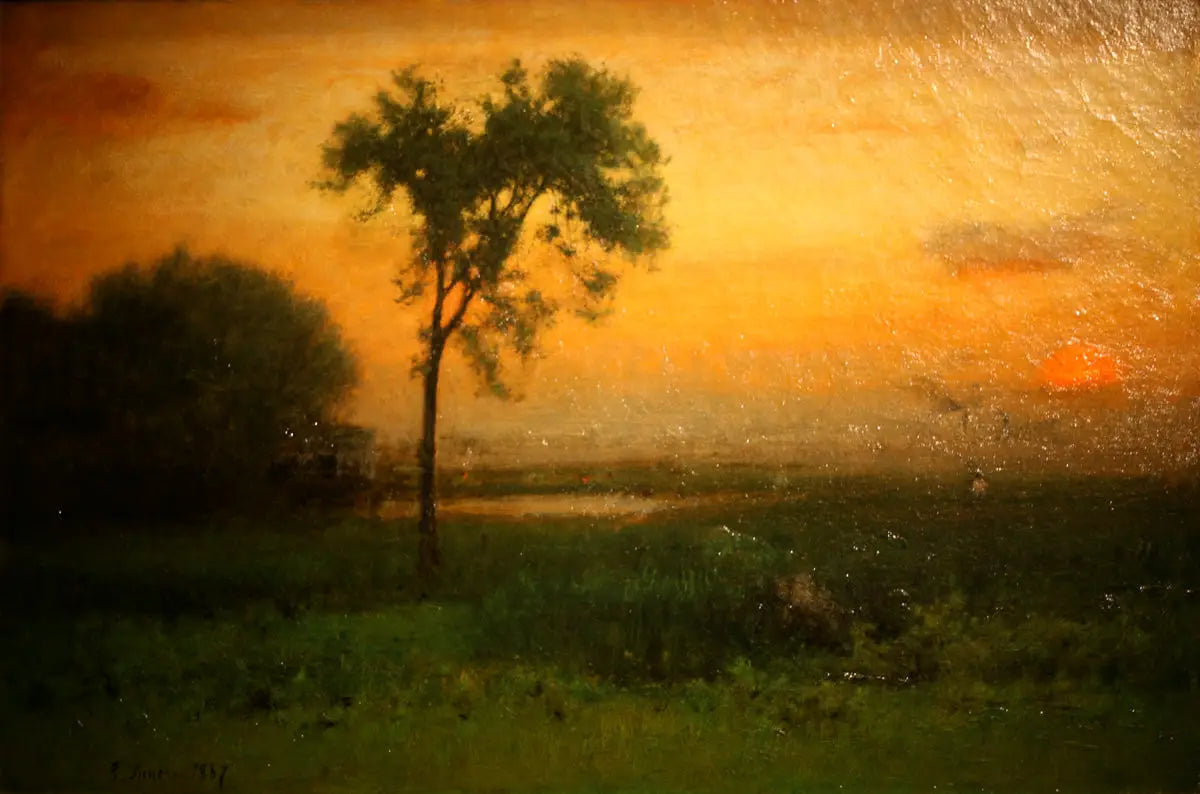 Lever du soleil - George Inness image 1 reproduction d’œuvre d’art à l’huile