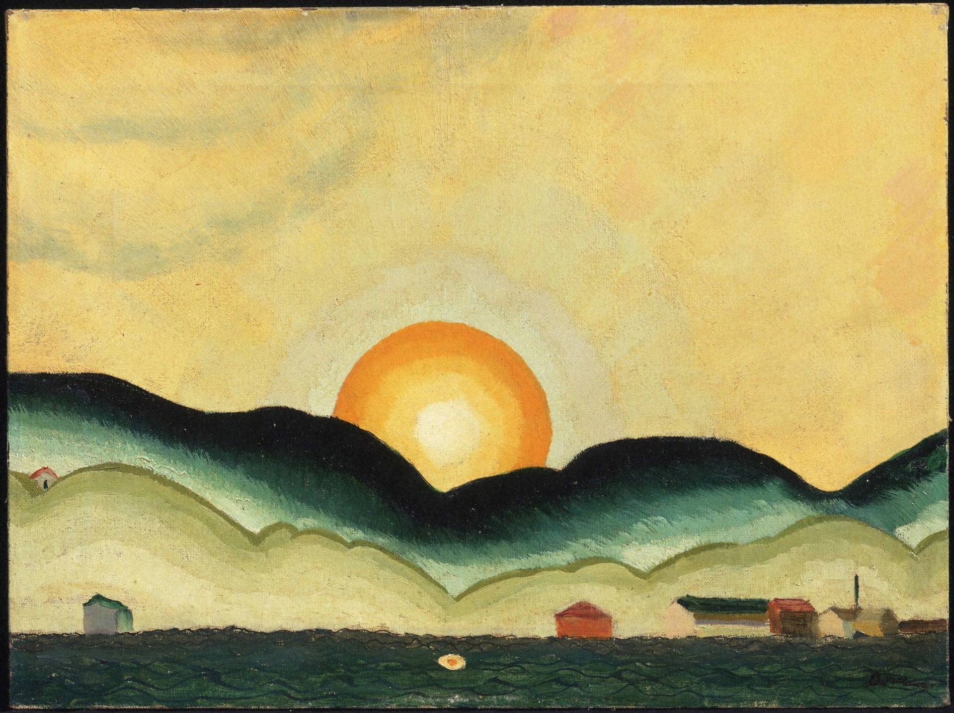 Lever du soleil, port de Northport - Arthur Dove image 1 copie de tableau peinte à la main